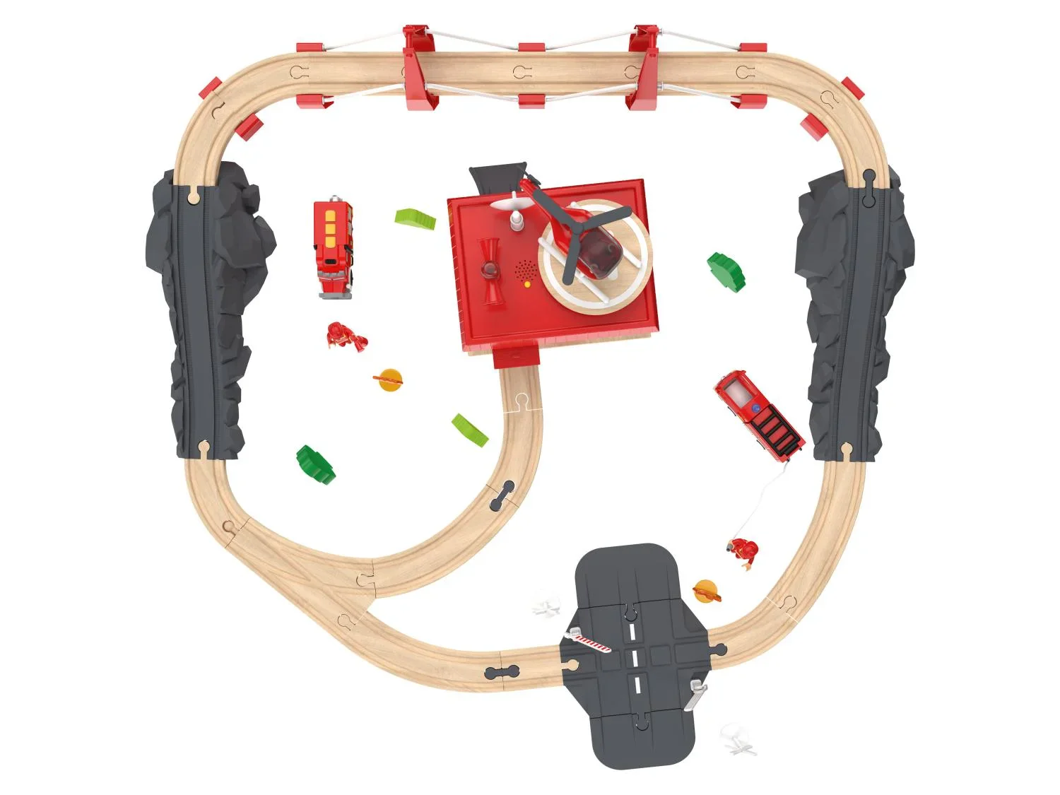 Playtive Set de chemin de fer en bois