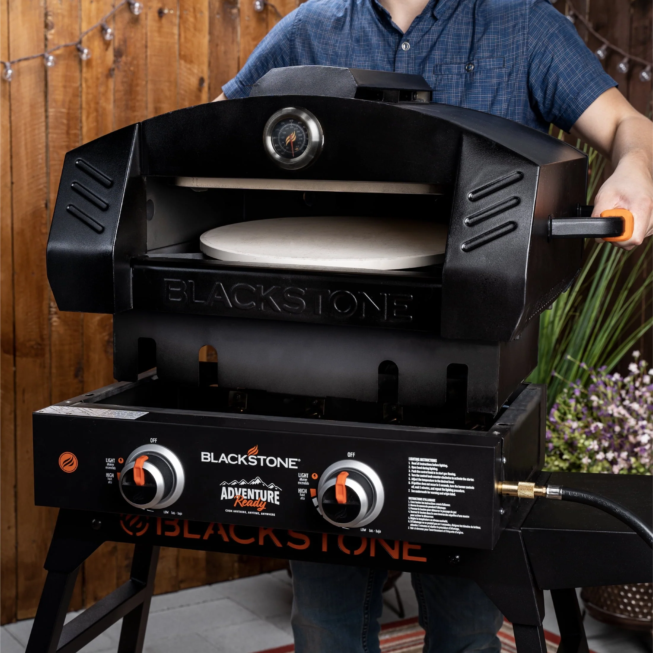 Blackstone Steel Outdoor Propane Pizza Oven Add on �?fits 22�?tabletop Models