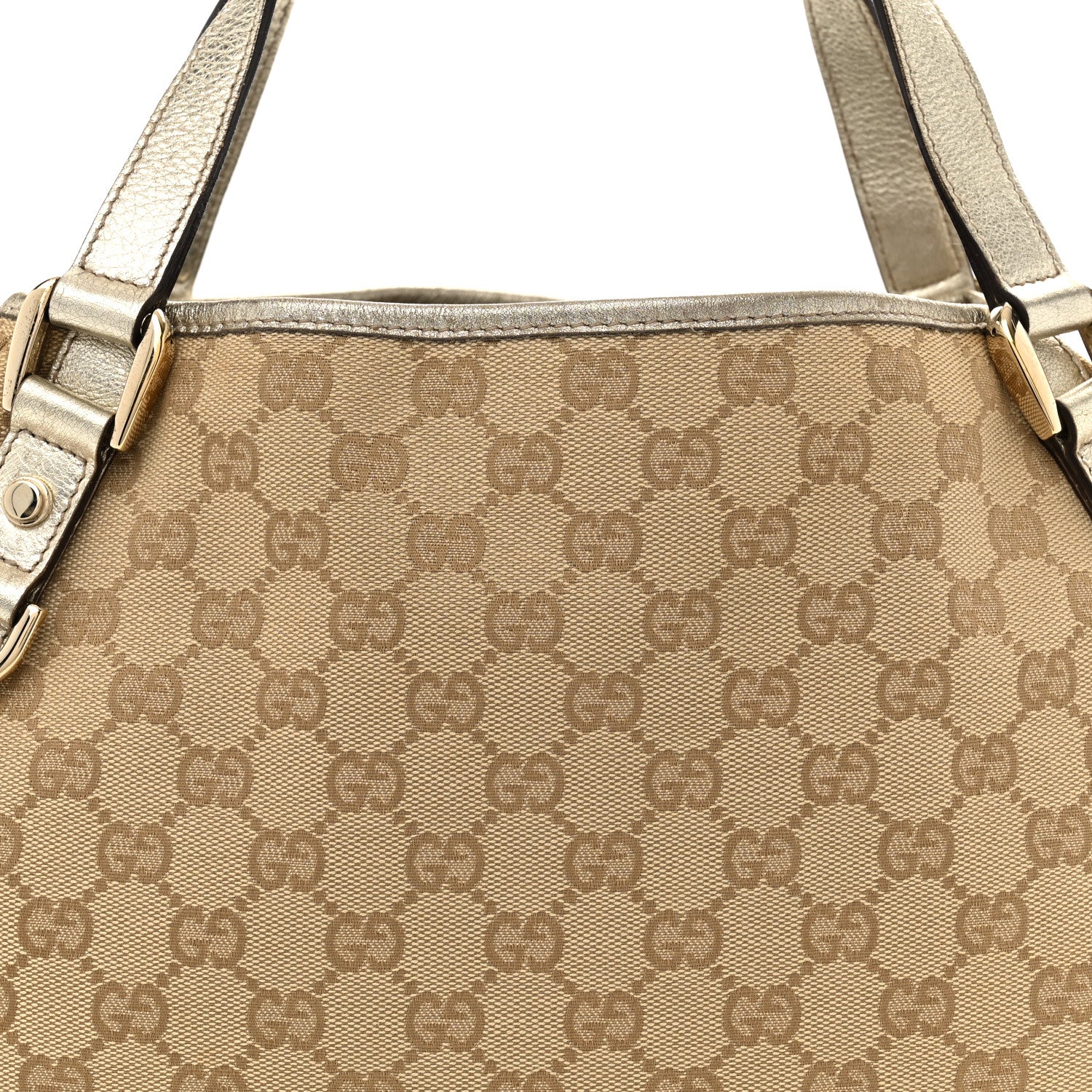 Monogram Medium Abbey Shoulder Bag Gold
