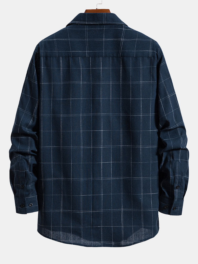 Chemise à carreaux boutonnée