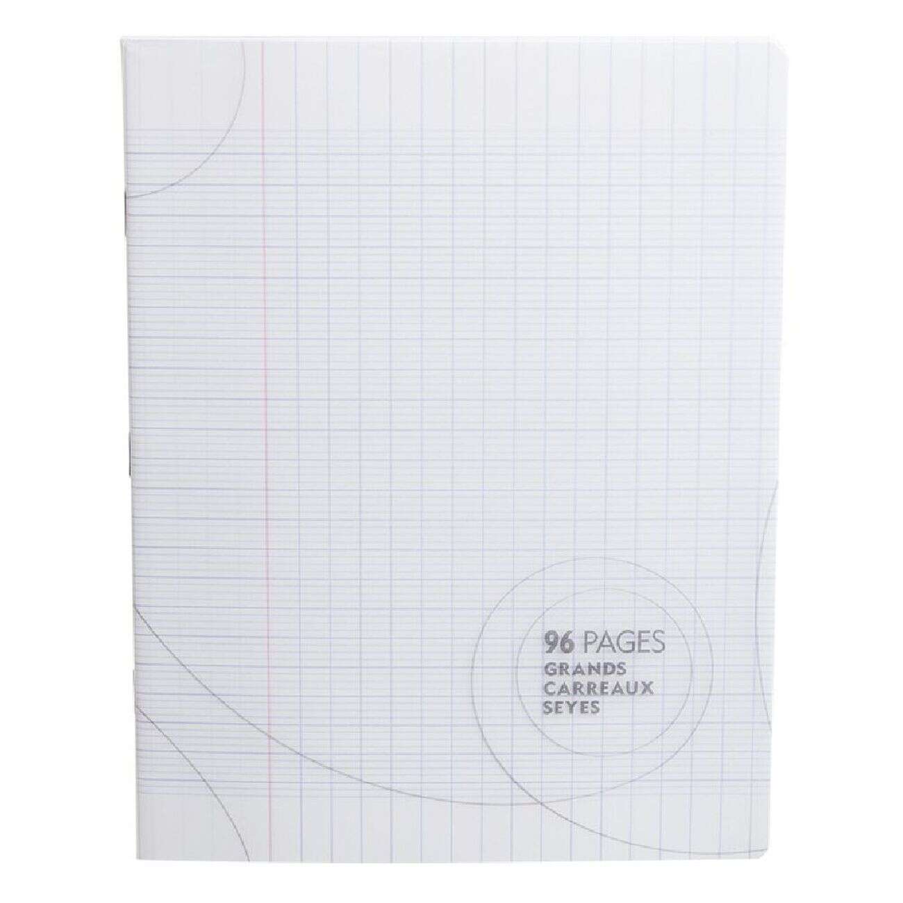 Cahier grands carreaux couverture rigide 96 pages 17x22cm x5