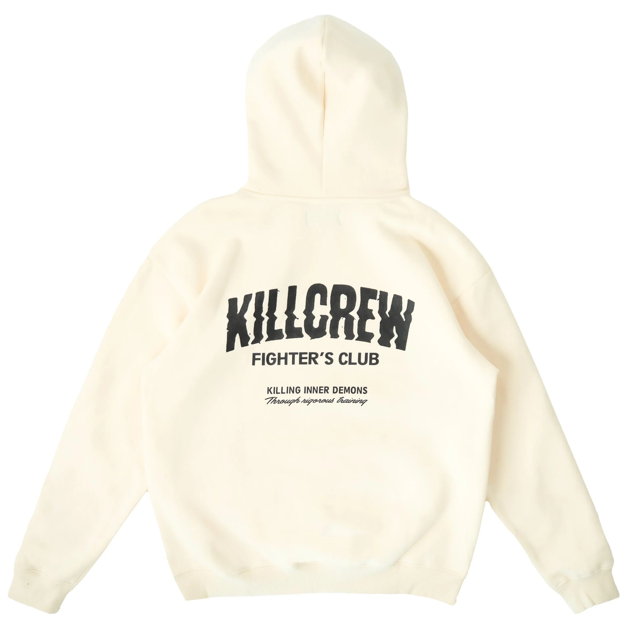 OVERSIZED LUX RIGOROUS TRAINING HOODIE - CREAM / BLACK