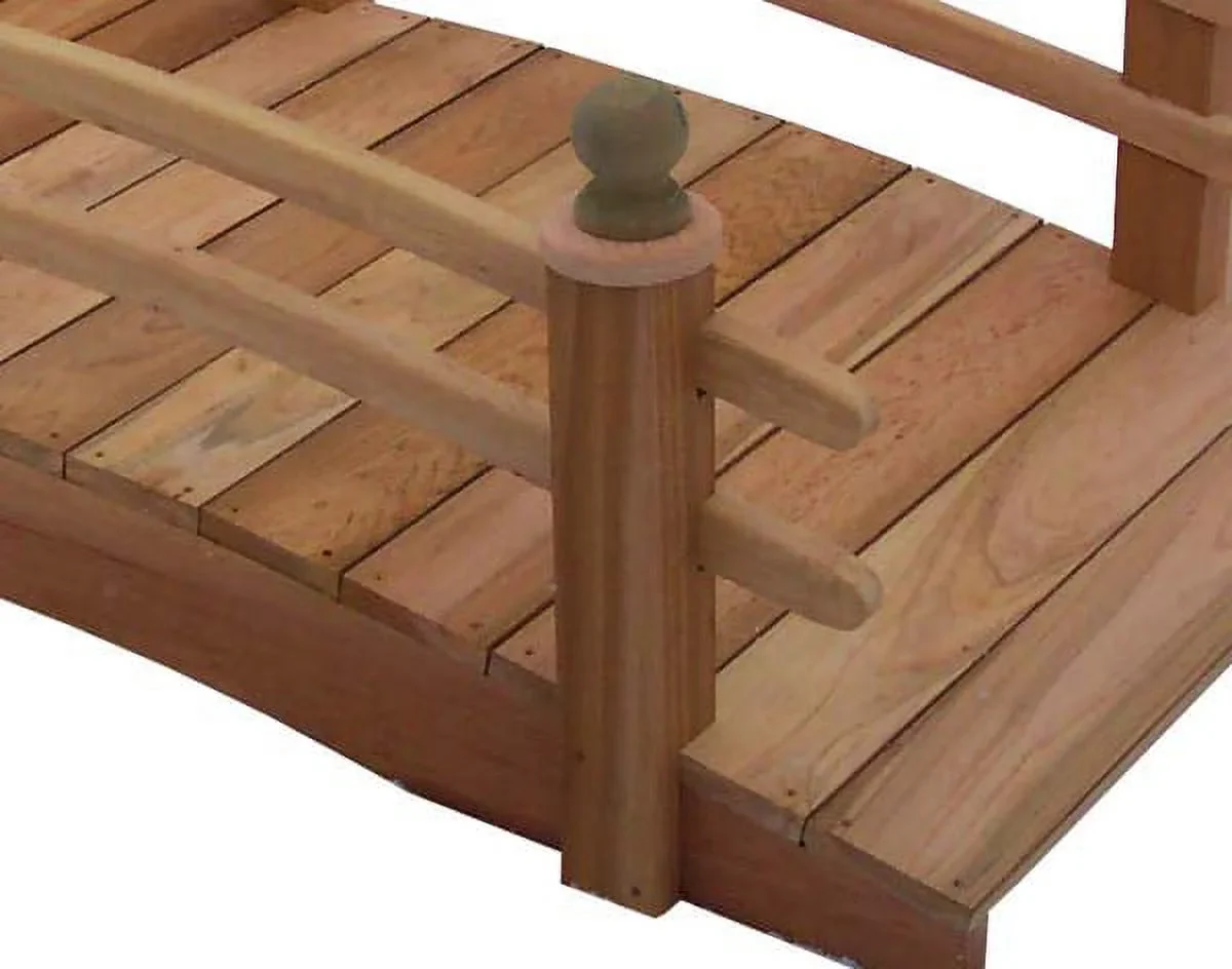 Fifthroom Camelot 6�� Double Rail Red Cedar Garden Bridge, Free Shipping, 375 lb