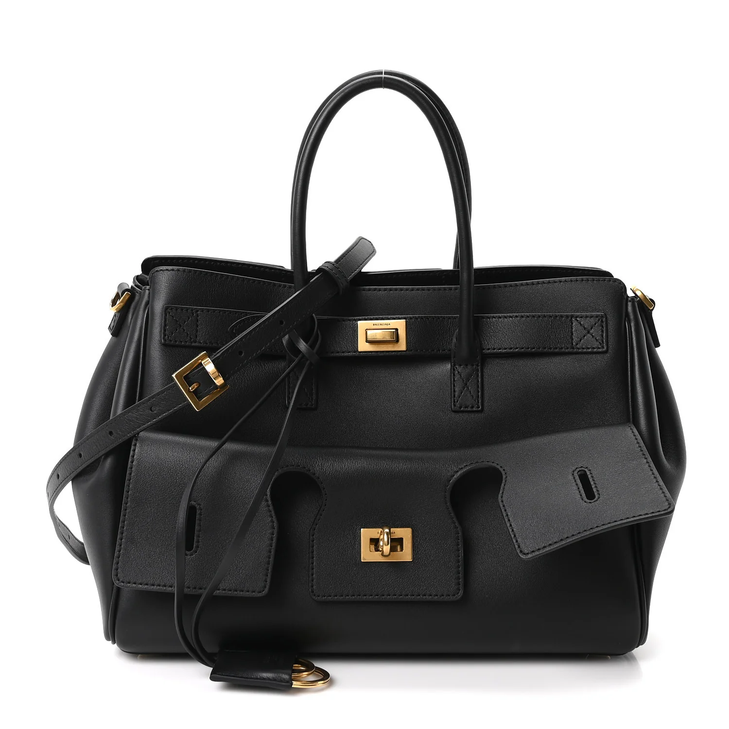 Smooth Calfskin Medium Bel Air Carry All Bag Black