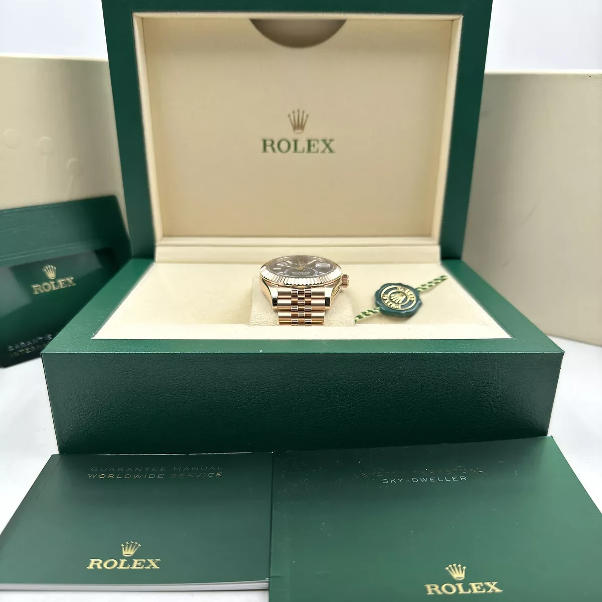 [Super Clone]RLX  Sky-Dweller 42mm Rose Gold Blue Dial Jubilee - 336935