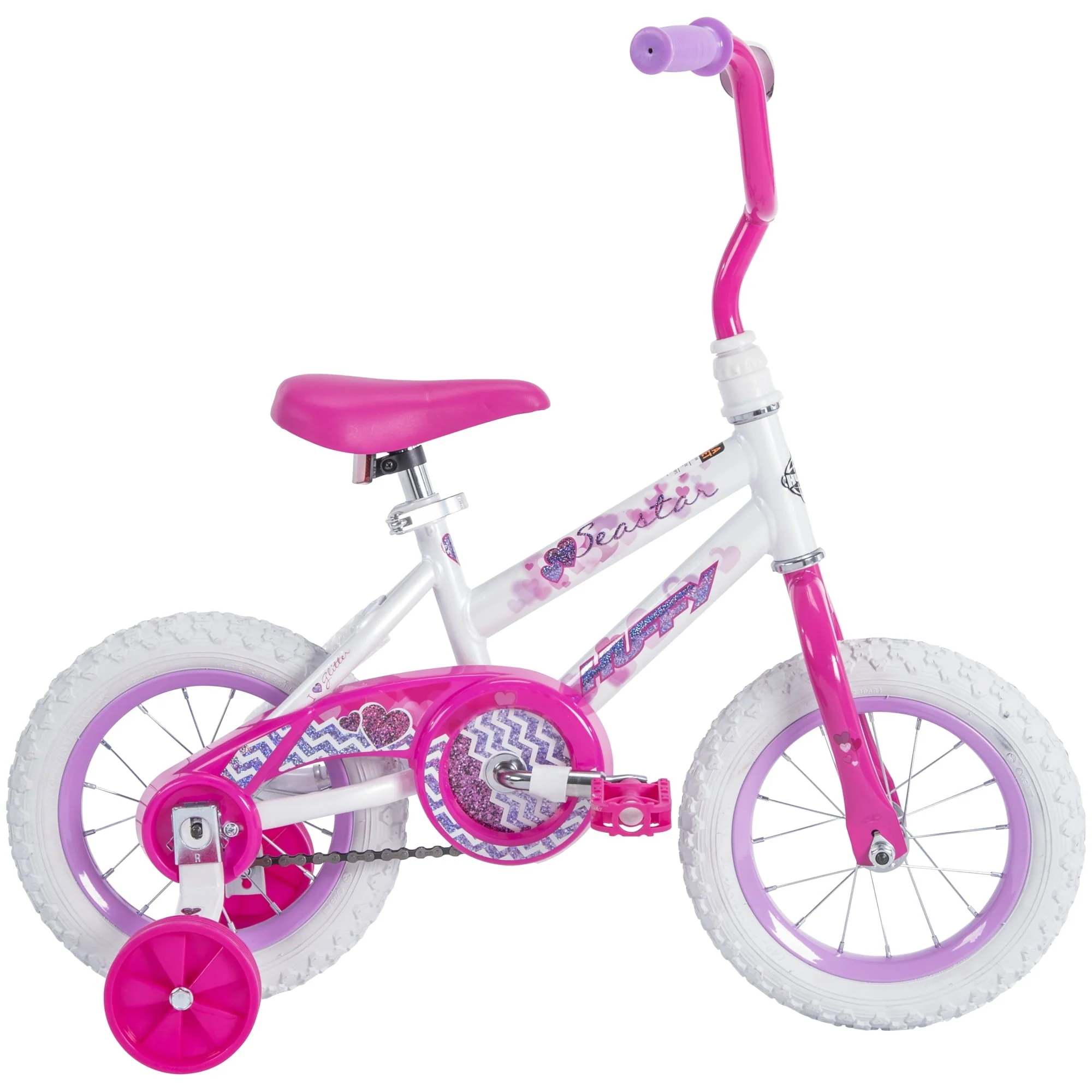 12 in  Sea Star Kids Bike for Girl ages 3 5 years, White