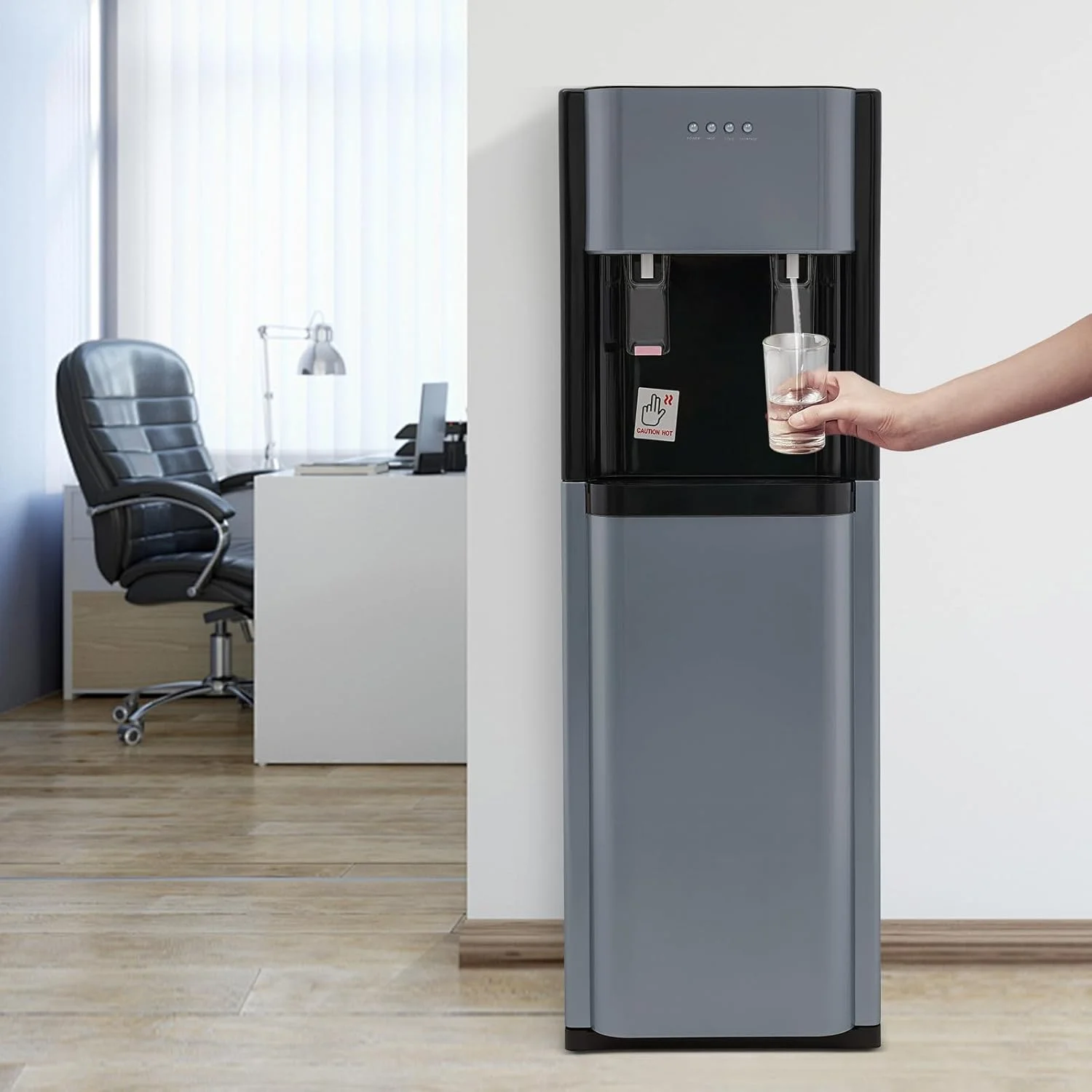 5.28 Gallon Bottom Loading Water Cooler Dispenser, 2 Temperatures Available with Hot, Cold, Practiacal Freestanding Water Dispenser for Both Home Offices Nurseries Kitchens.(Dark Gray)(Dark Gray) - Image 3