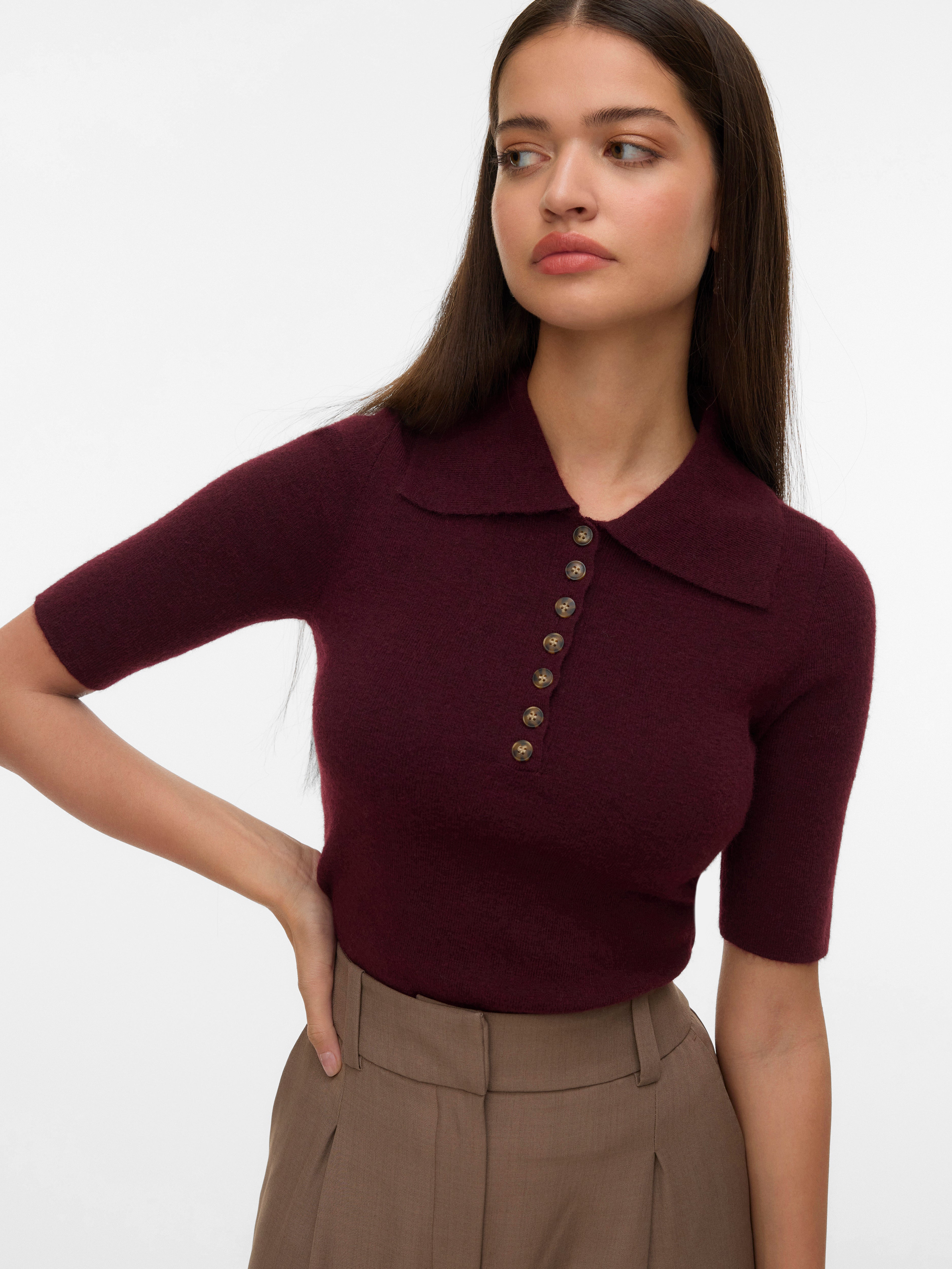VERO MODA® VMMARINA Knitted Polo-Shirt