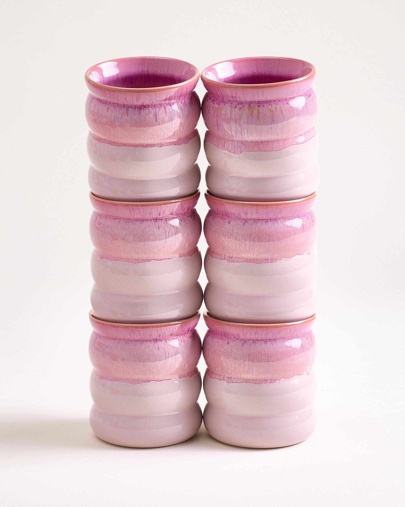 BICA - LARGE CUP BUBBLE PINK SET OF 6
