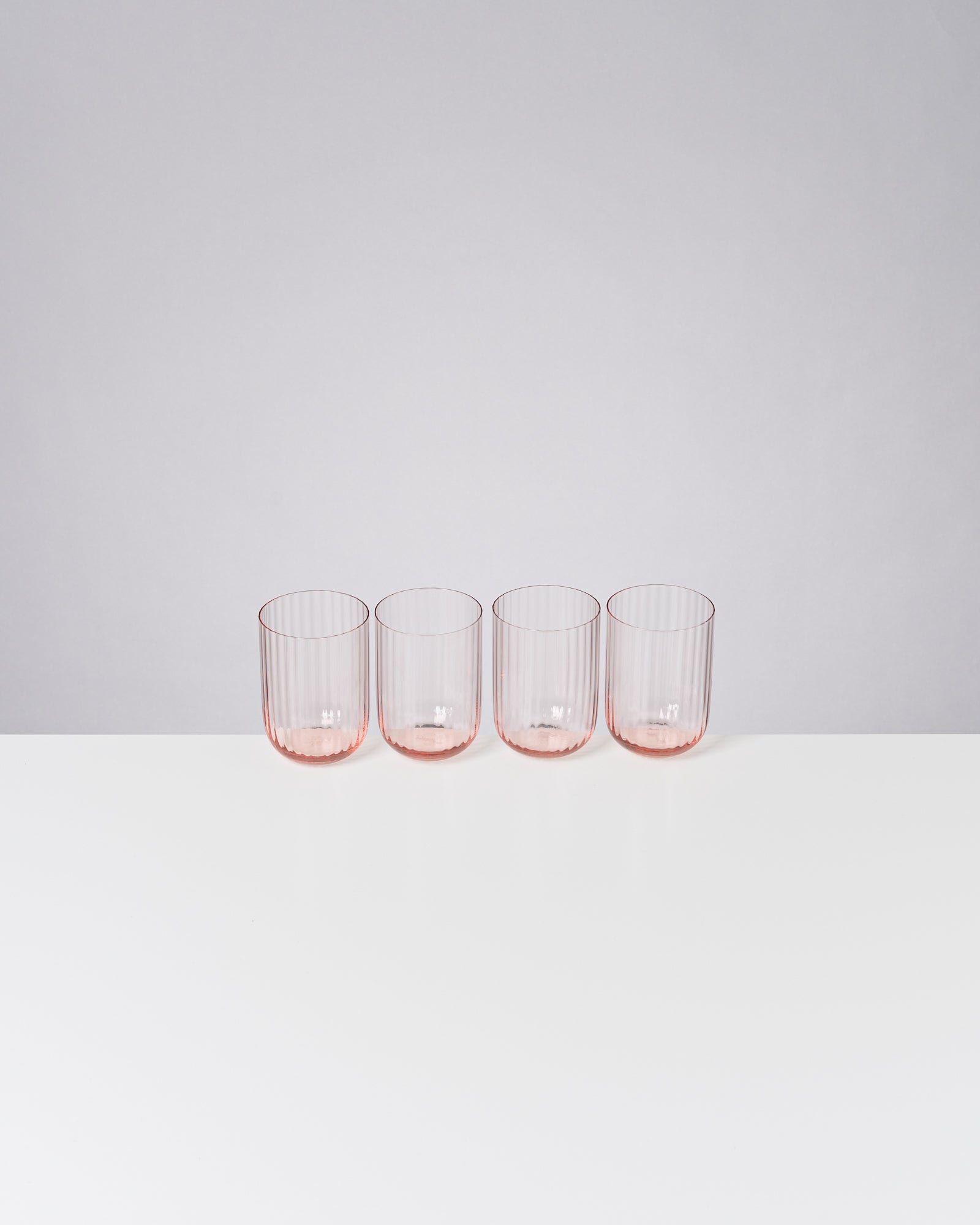 JOIA - SMALL GLASS RIFFLED ROSÉ SET OF 4