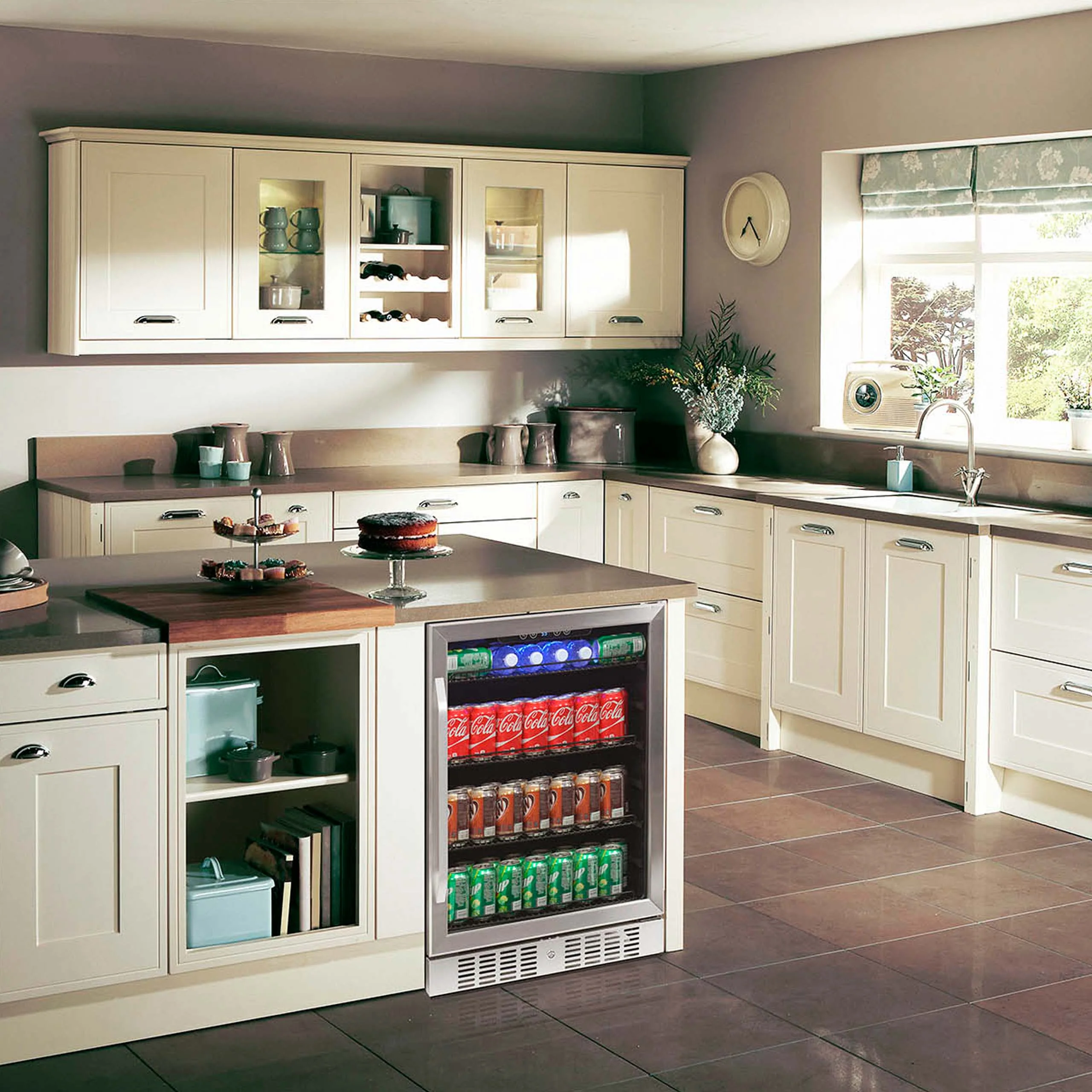 Newair 177-Can Built-In Beverage Fridge in Stainless Steel - 24