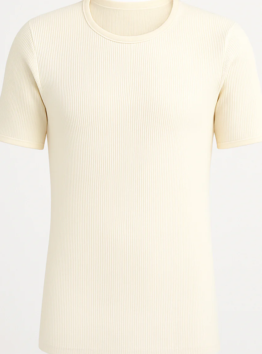 Tee-shirt thermique fin homme  laine mérinos blanc naturel