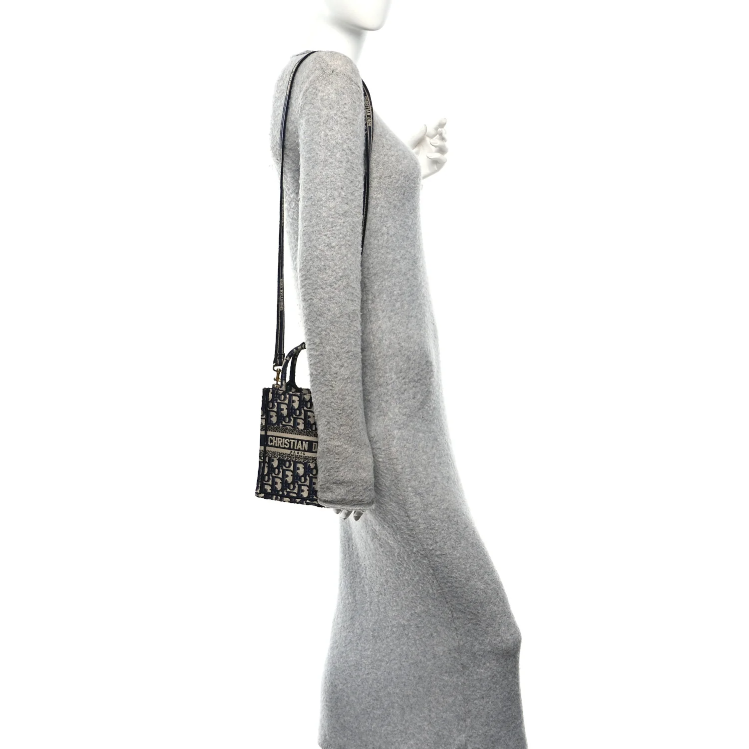 Oblique Mini Book Tote Phone Bag Blue