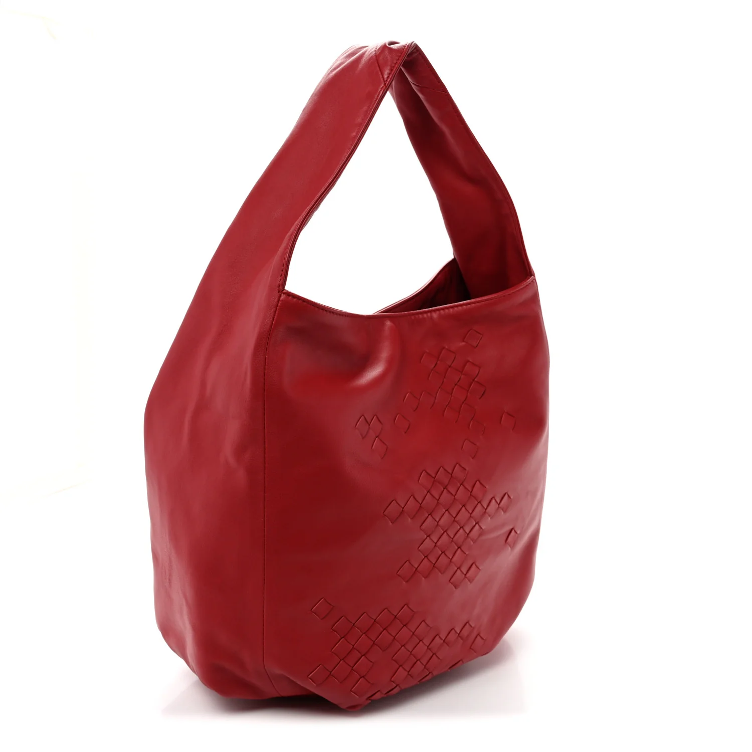 Nappa Intrecciato Patchwork Hobo Red