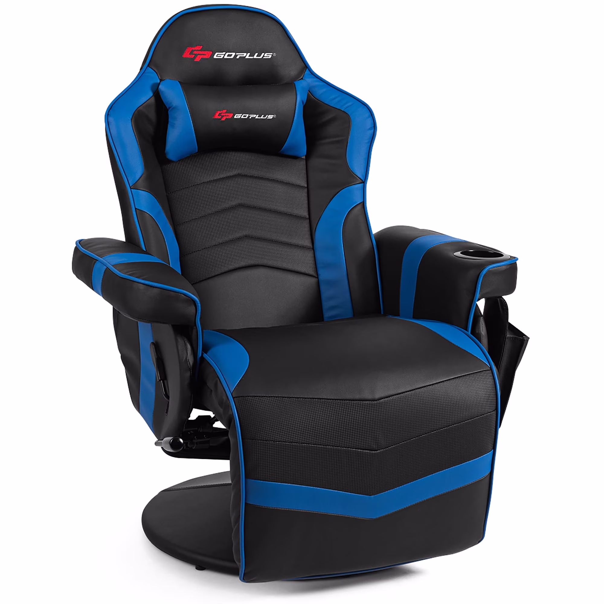 Massage Gaming Chair Racing Style Gaming Recliner Blue