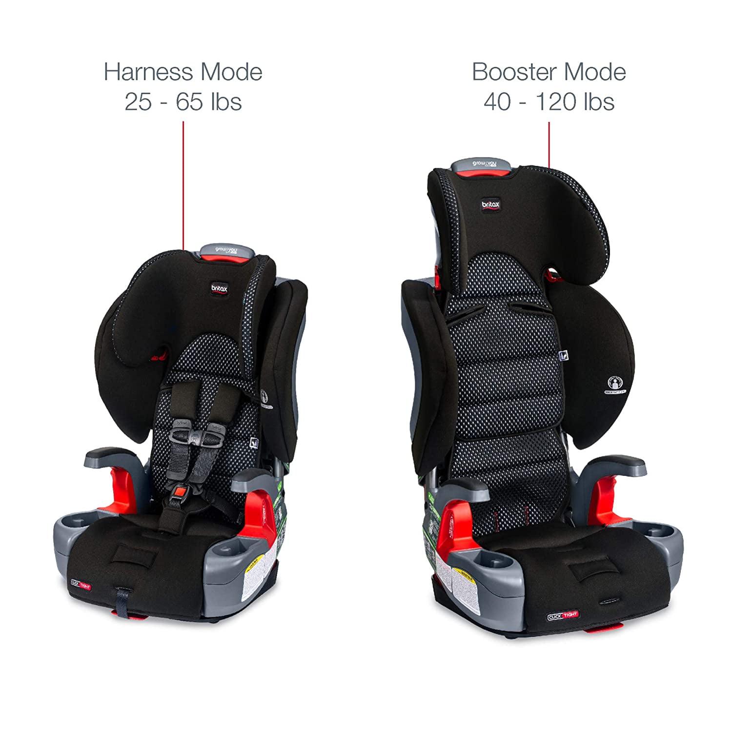 Britax Grow with You Clicktight Harness - 2 - Booster Car Seat. 2 - in - 1 High Back Booster. Cool Flow Grey