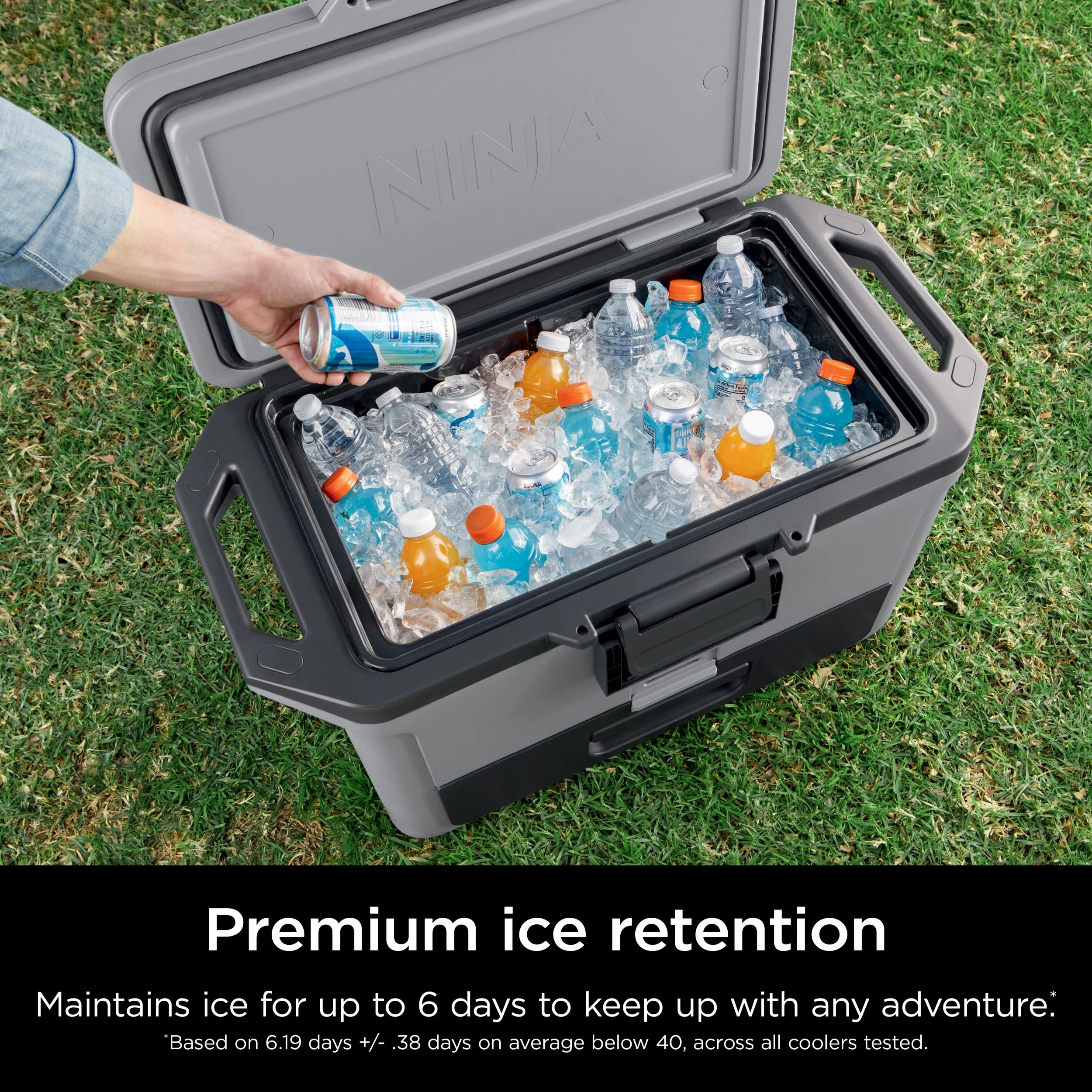 FrostVault 50qt Hard Cooler with Dry Zone, Gray, FB151GY(Gray) - Image 6