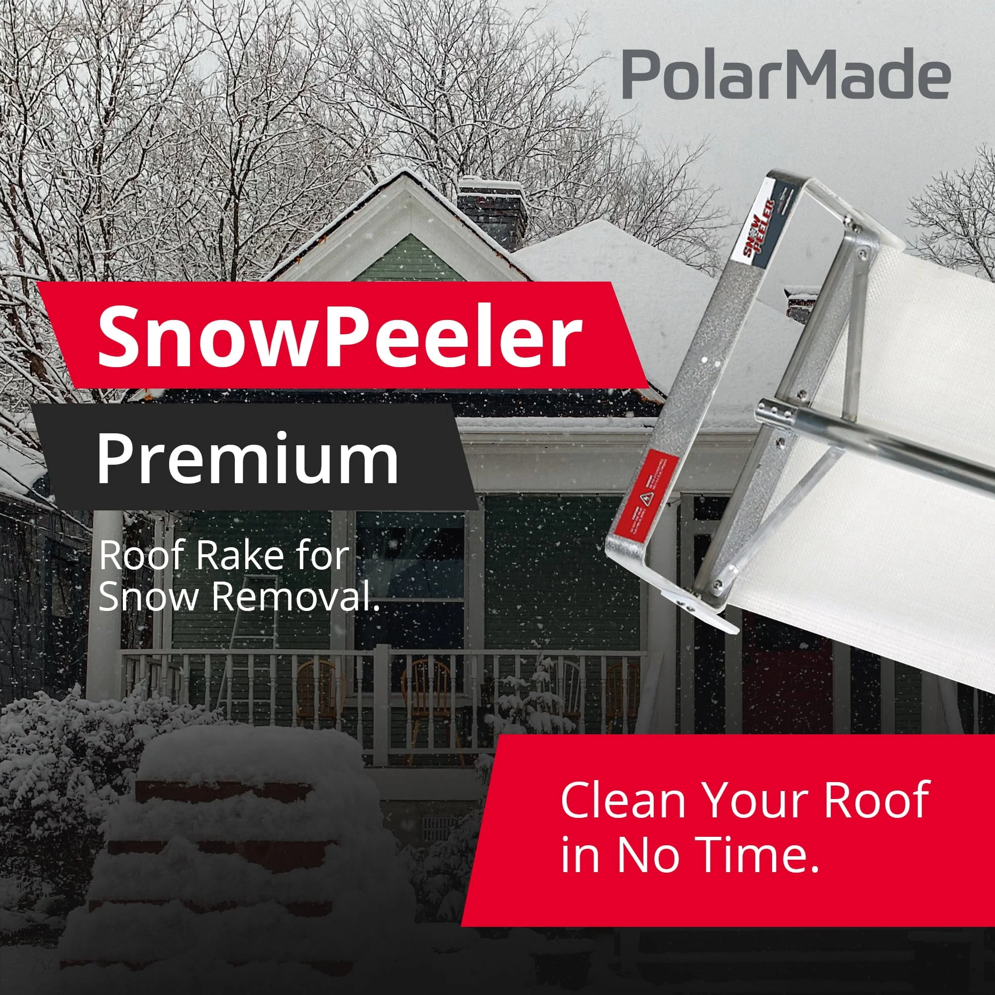 Premium Snow Rake 30 ft Handle 10 ft Snow Slide Image 9