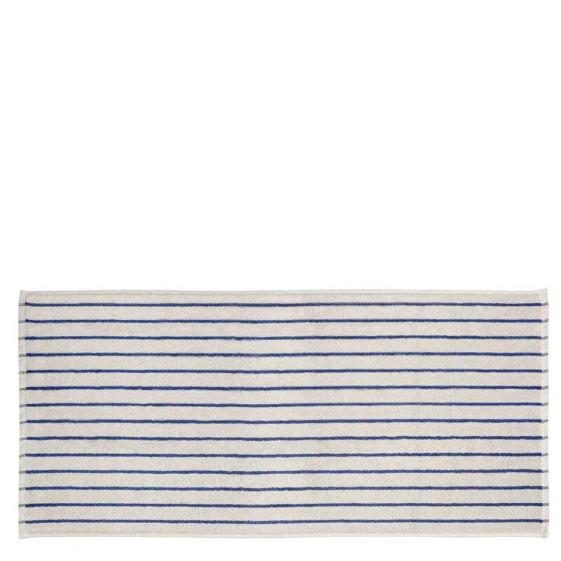 Arto håndhåndkle 100x50 cm beige/blå tynne striper