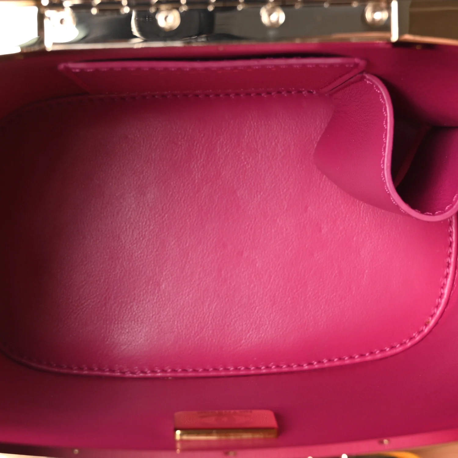 Tweed Quilted Small Vanity Case Fuchsia