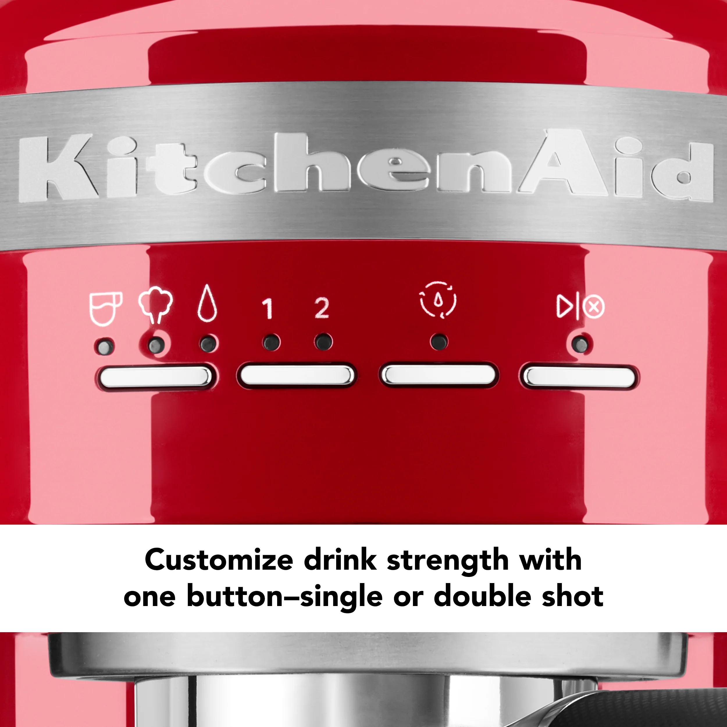 KitchenAid Metal Semi-Automatic Espresso Machine, Empire Red, KES6503(Empire Red) - Image 9