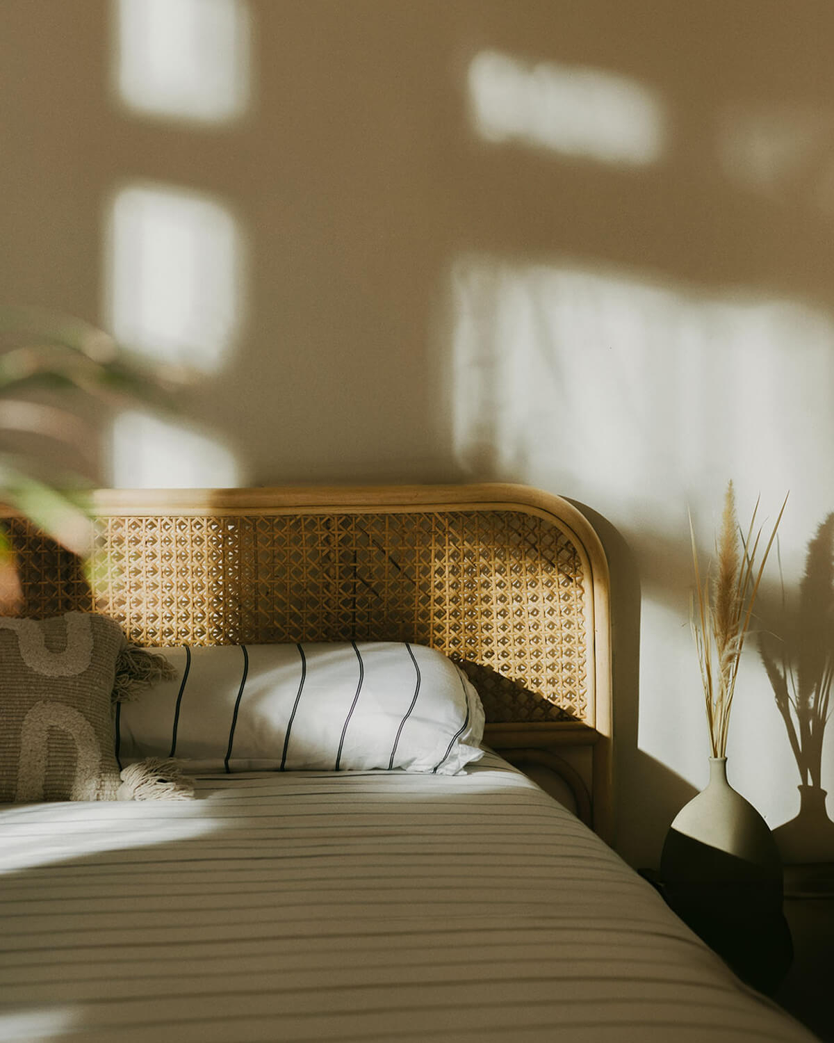 Meili - Cabecero para Cama de Ratán Natural (81x160 cm) Meili