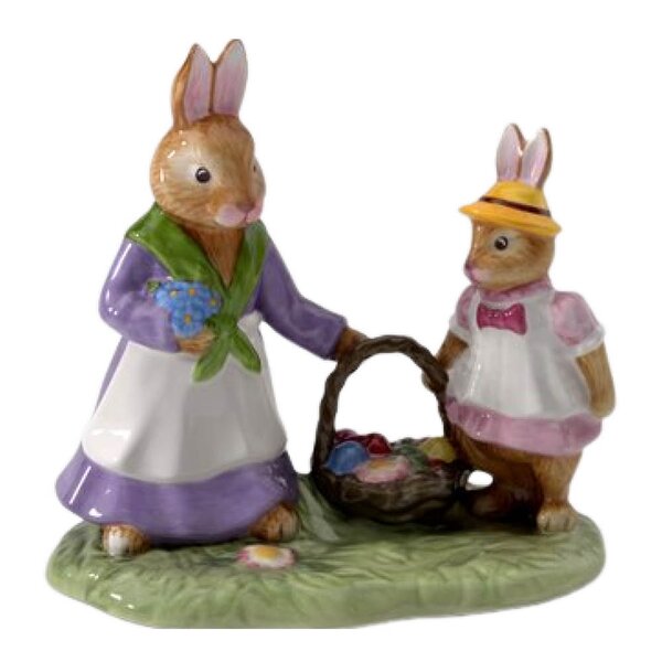 Bunny Tales Flower Meadow figur 12,9x8,5 cm hvit