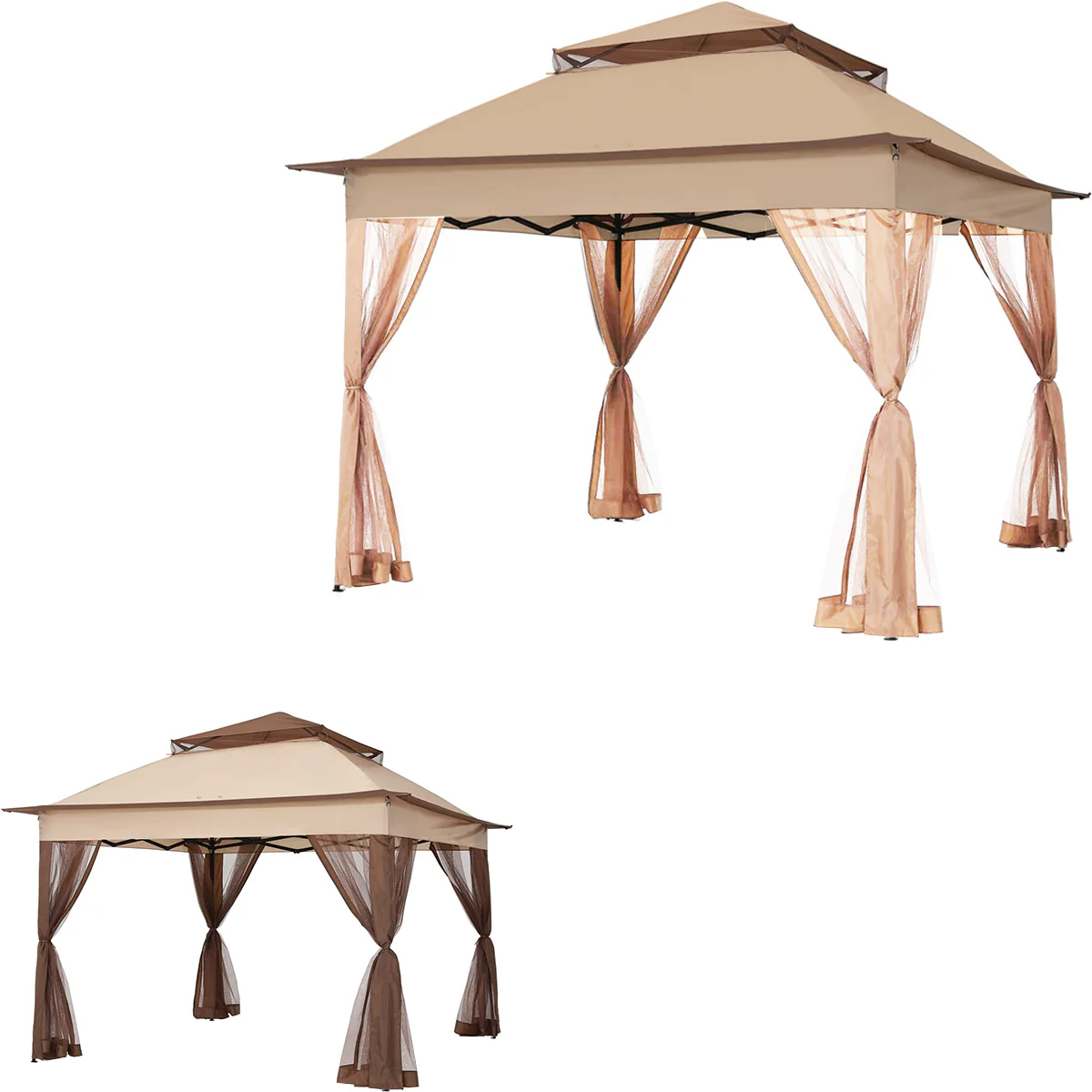Garden Winds Replacement Canopy Top Cover Compatible with The COOSHADE and MASTERCANOPY 11'x11' Pop Up Gazebo - Riplock 350
