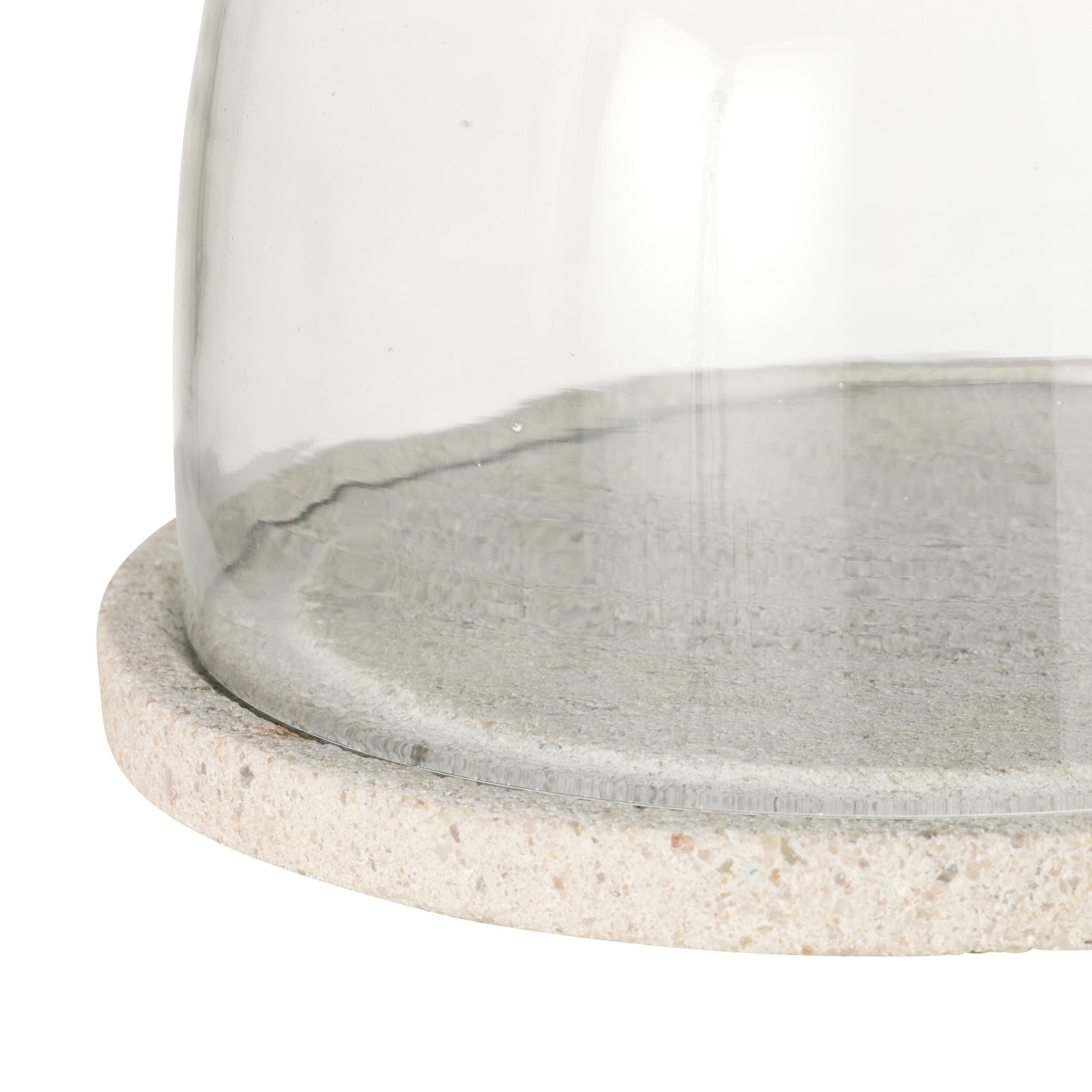 Beige Marble And Glass Cheese Dome