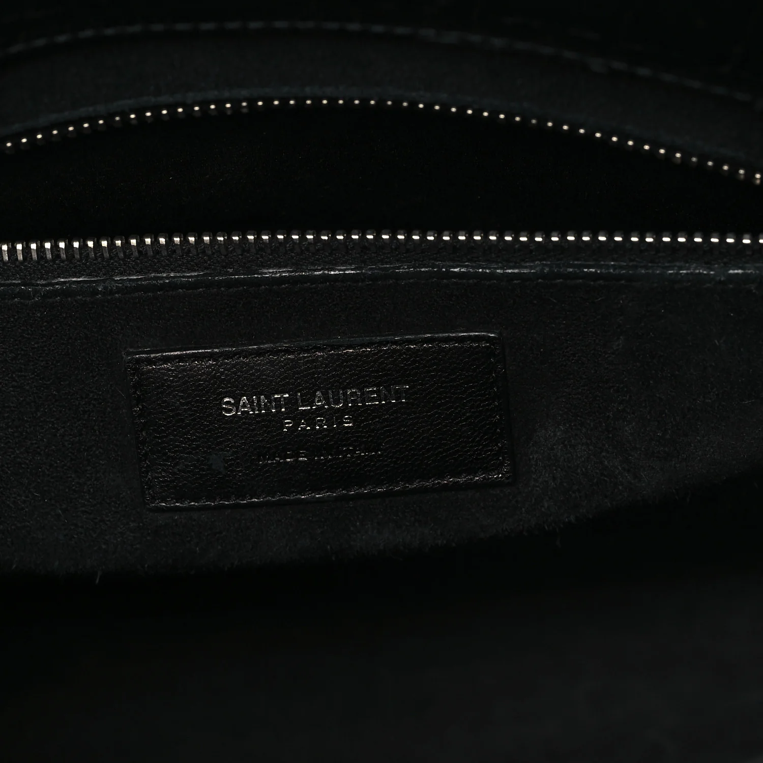 Calfskin Crocodile Embossed Large Sac De Jour Carryall Black