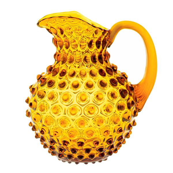 Hobnail karaffel 1L amber 18 cm