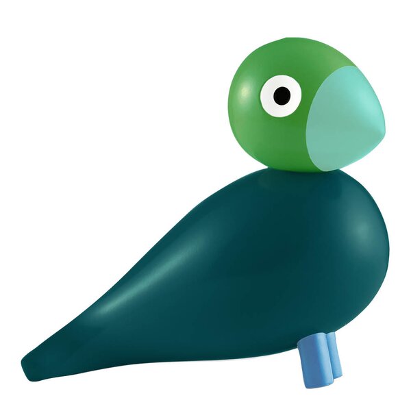 Year Bird 2026 Birk 12,5 cm mørk grønn