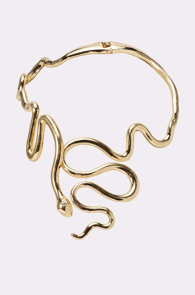 WINDING SNAKE STATEMENT NECKLACE - Akira Store