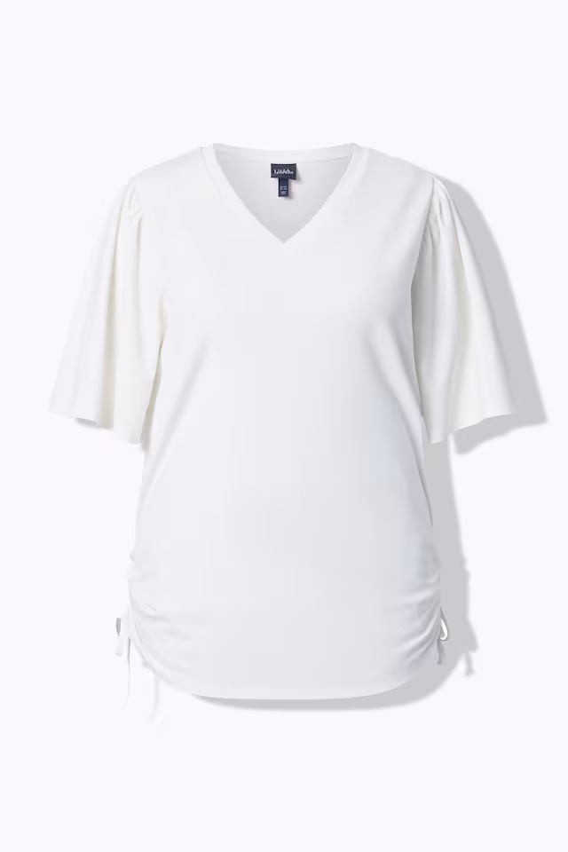 Wing Sleeve Gathered Tee