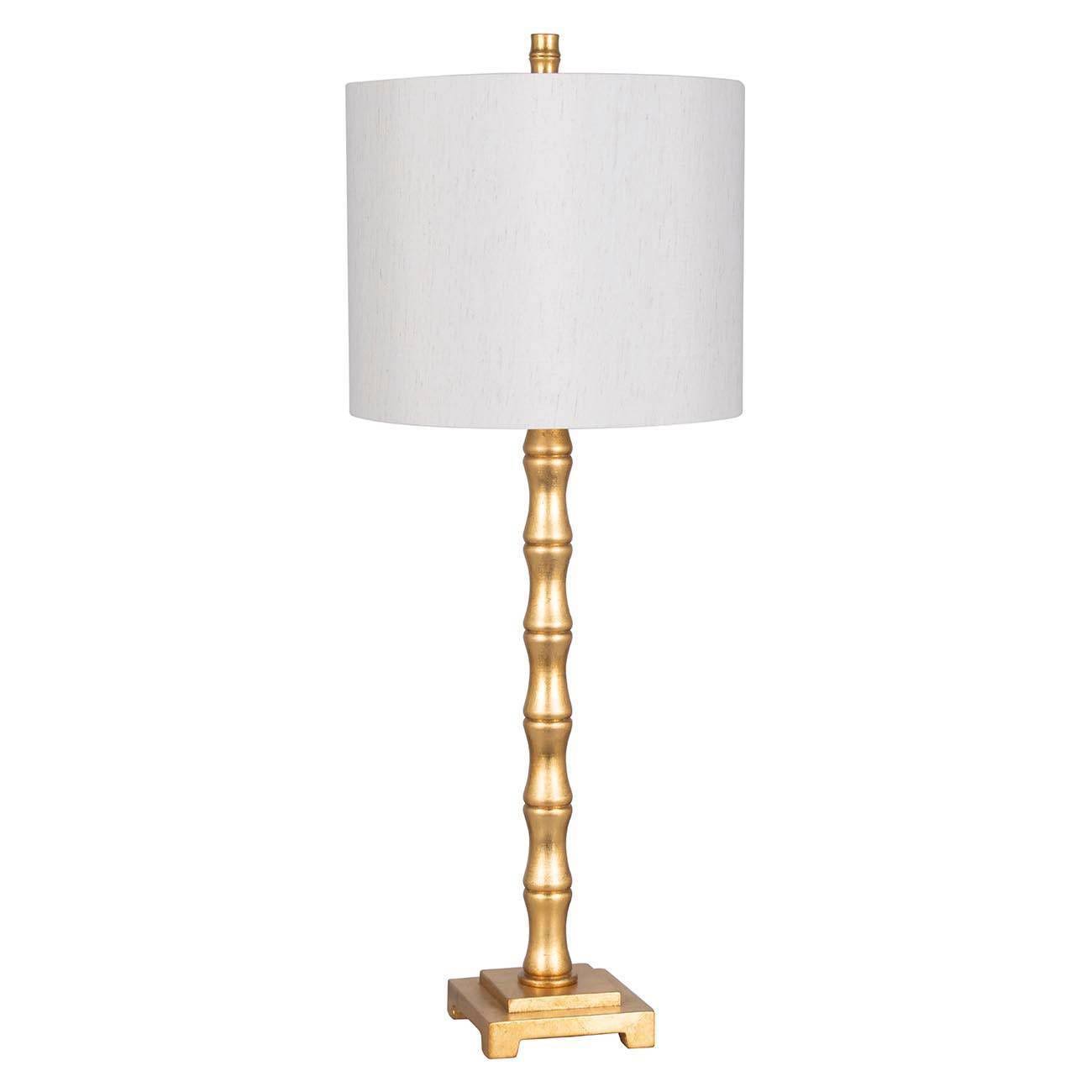 Large Bamboo Table Lamp (Includes LED Light Bulb) Brass