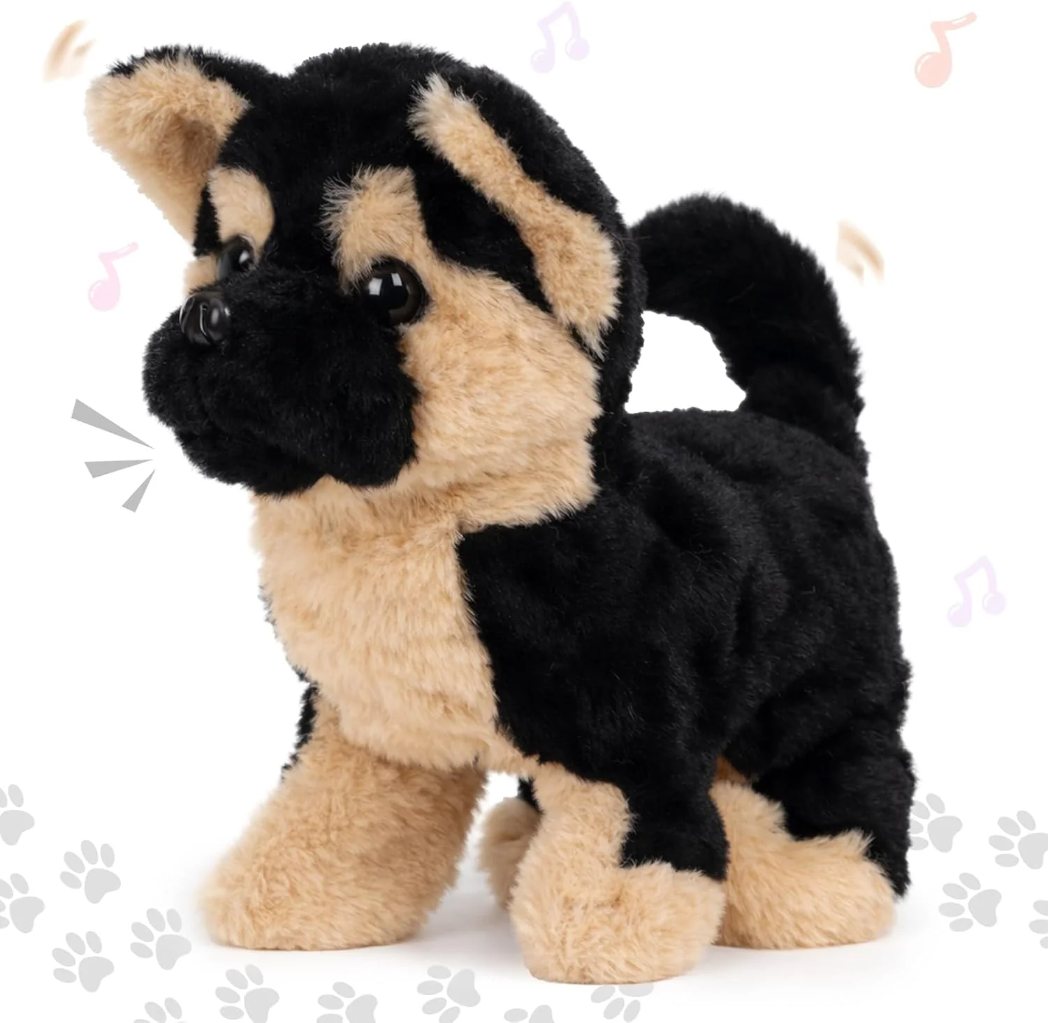 Interactive Hopping Rabbit Electronic Plush Bunny Toy with Sounds and Movements, 7'' Brown