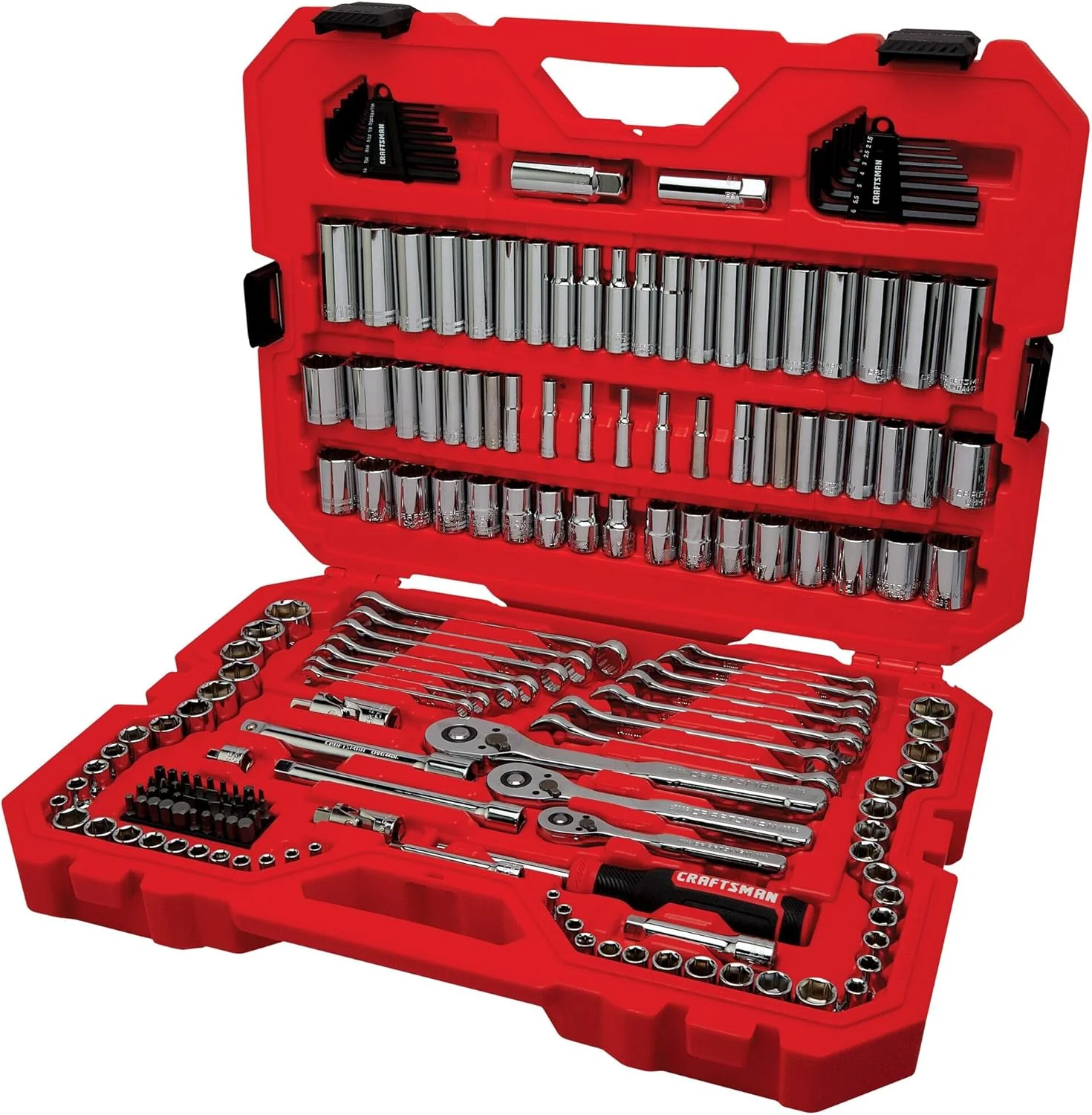 Coffret d'outils de mécanicien CRAFTSMAN, entraînement 1/4 et 3/8 pouce, 189 pièces (CMMT12134)