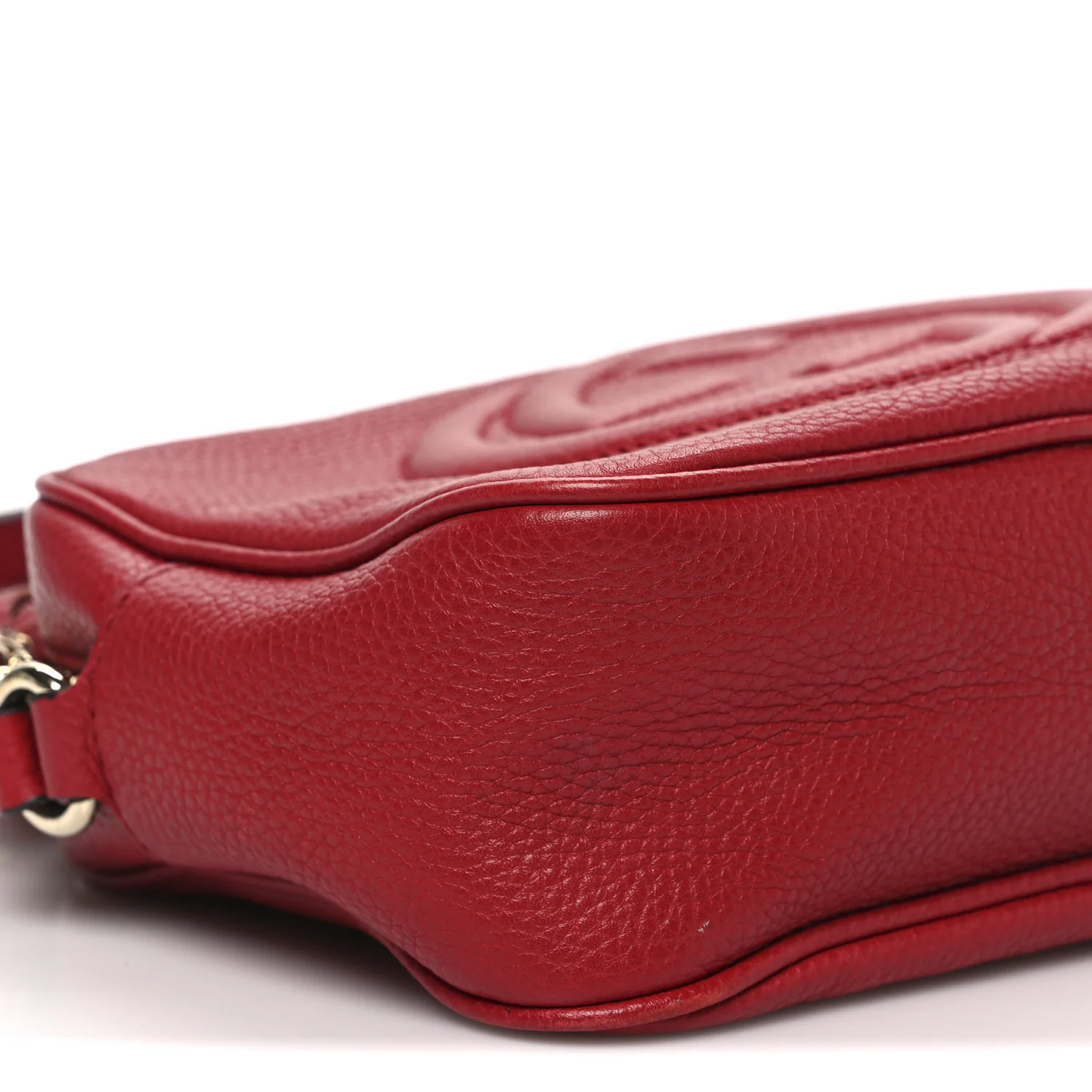 Pebbled Calfskin Small Soho Disco Bag Vibrant Red