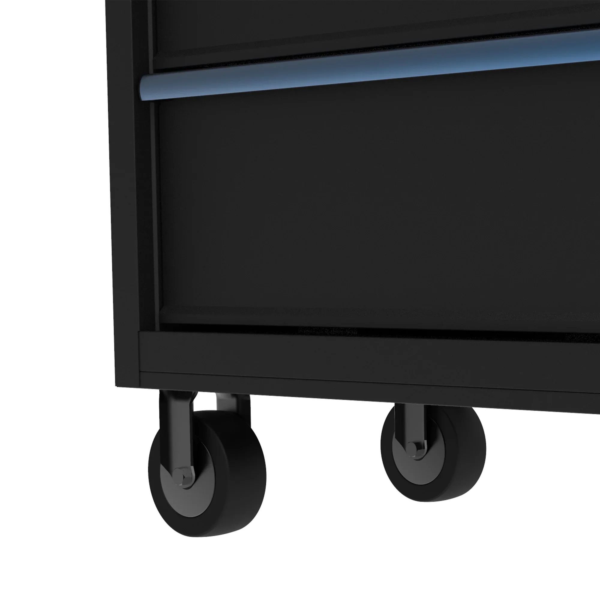 HART 36-Inch 5-Drawer Rolling Tool Cabinet with Wood Top, Locking Steel Garage Storage, Black