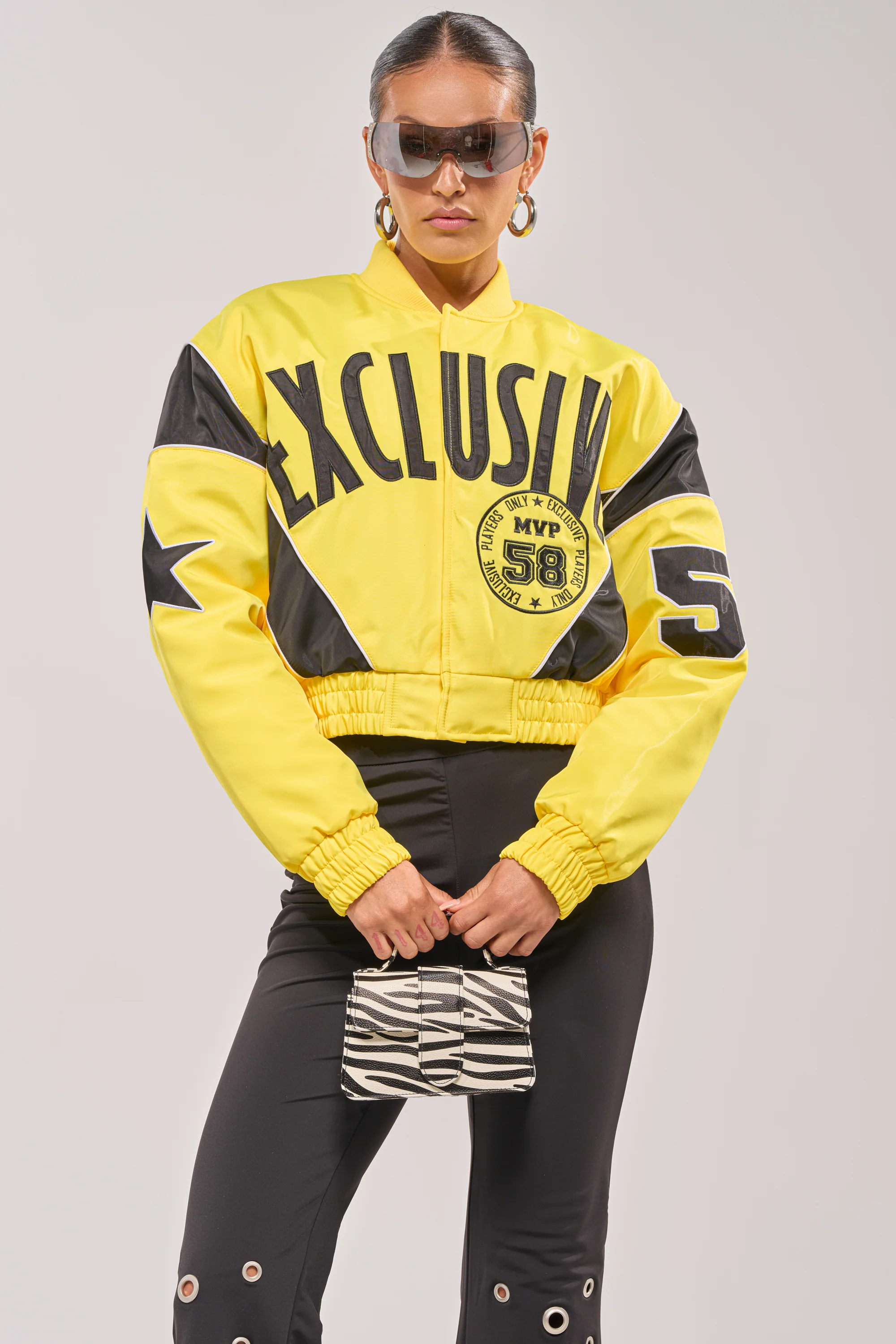 BILLIE EMBROIDERED NYLON BOMBER - Akira Store