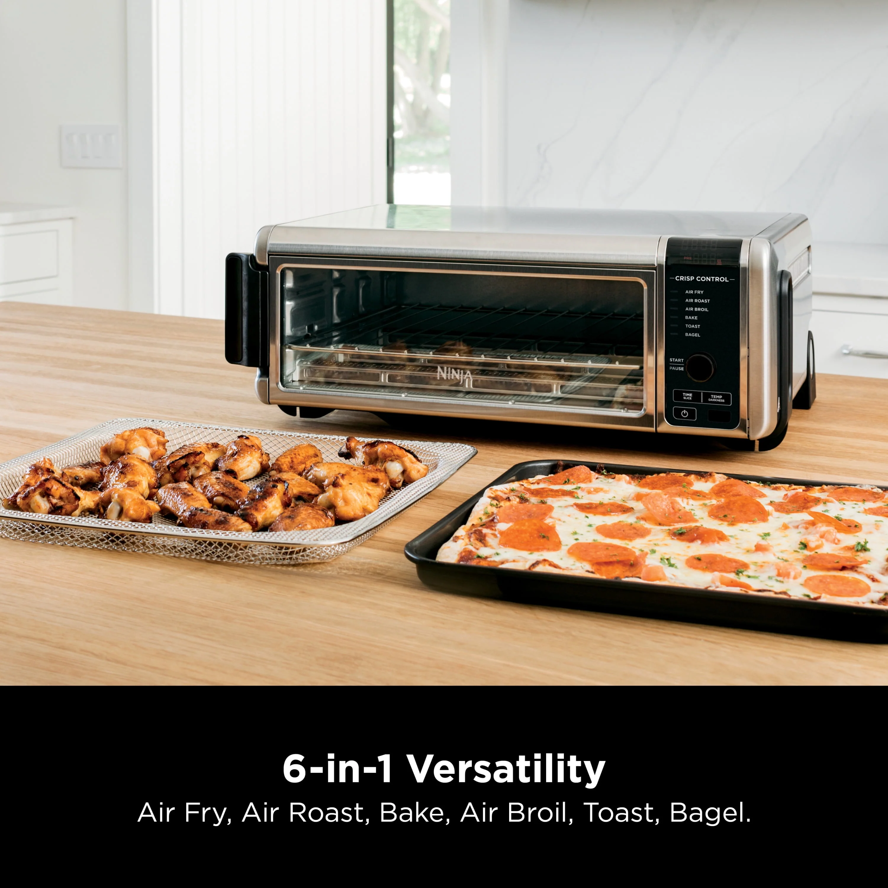 Ninja Foodi 6 - in - 1 Digital Air Fry, Large Toaster Oven, Flip - Away, SP080