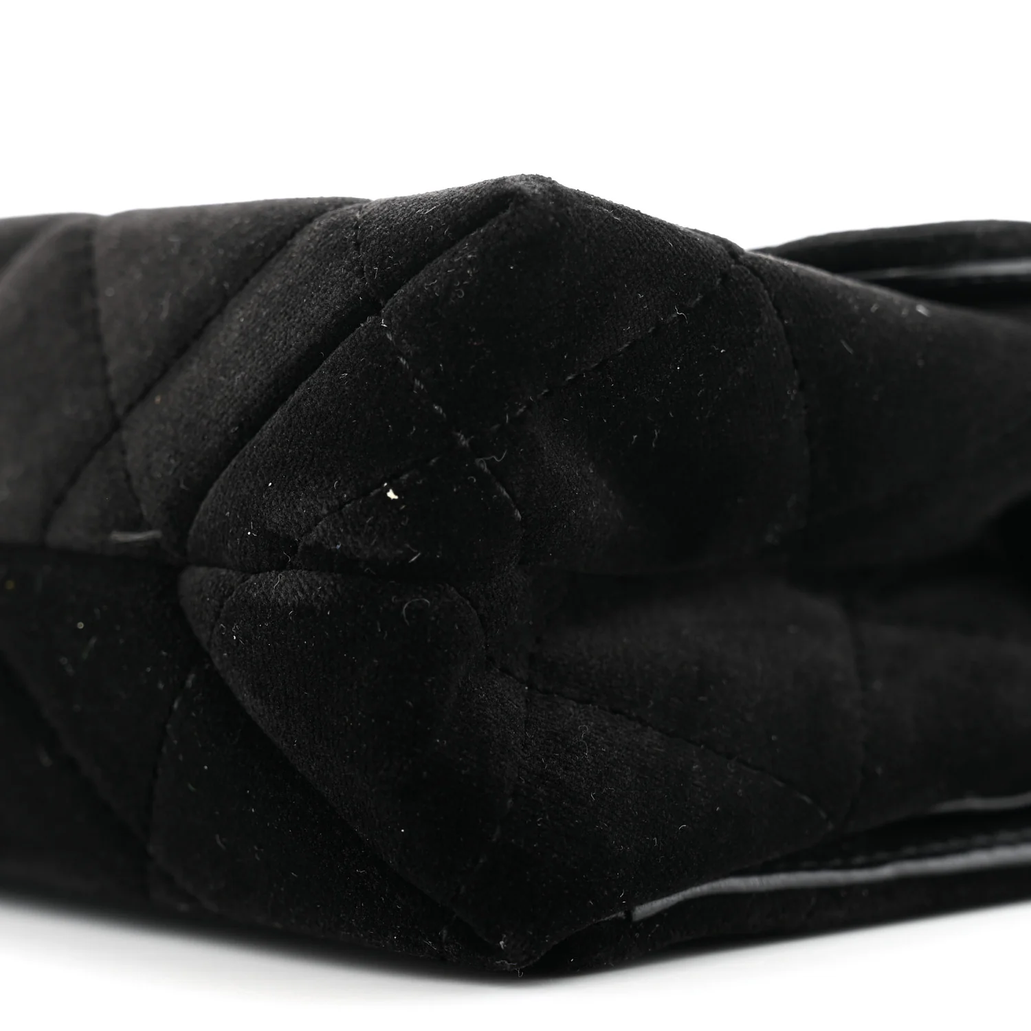 Velvet Strass Diamond Lock Flap Black