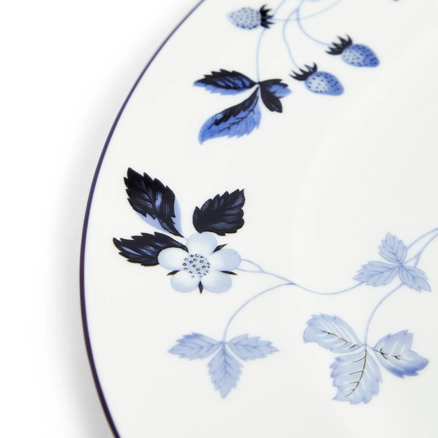 Wild Strawberry Inky Blue Dinner Plate