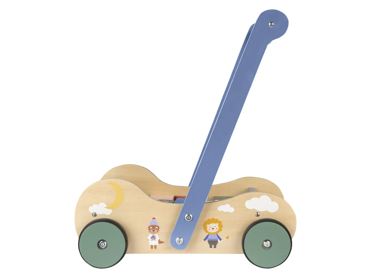 lupilu Chariot  pousser ou cube de motricit en bois