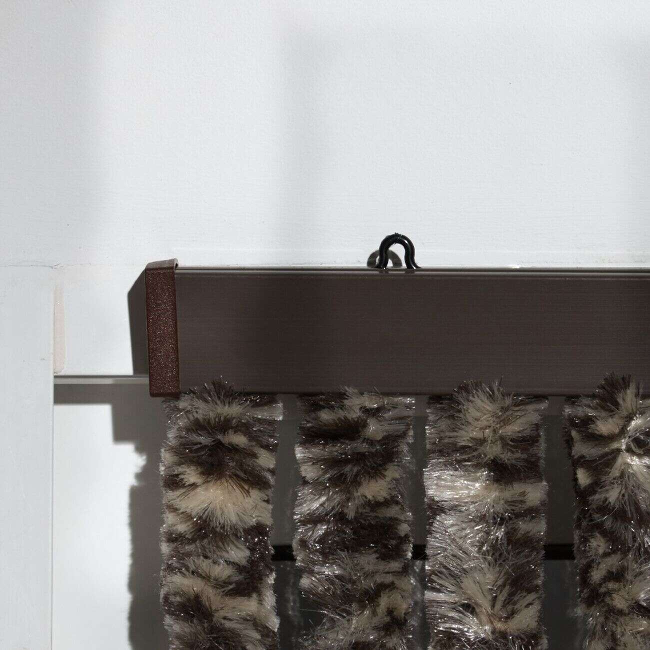 Rideau de porte chenille marron