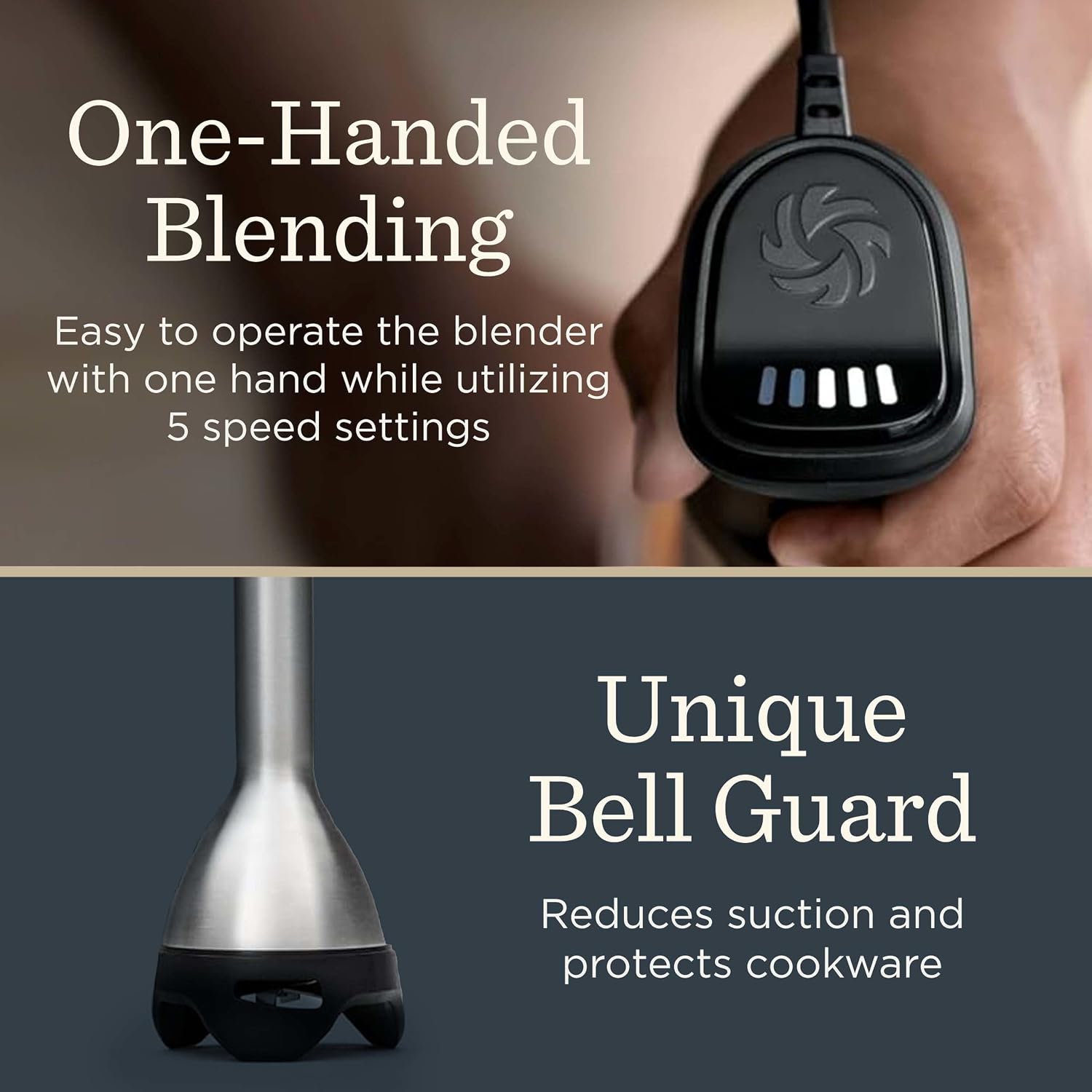 Vitamix 5-Speed Immersion Blender 3-Piece Bundle, Stainless Steel/Black