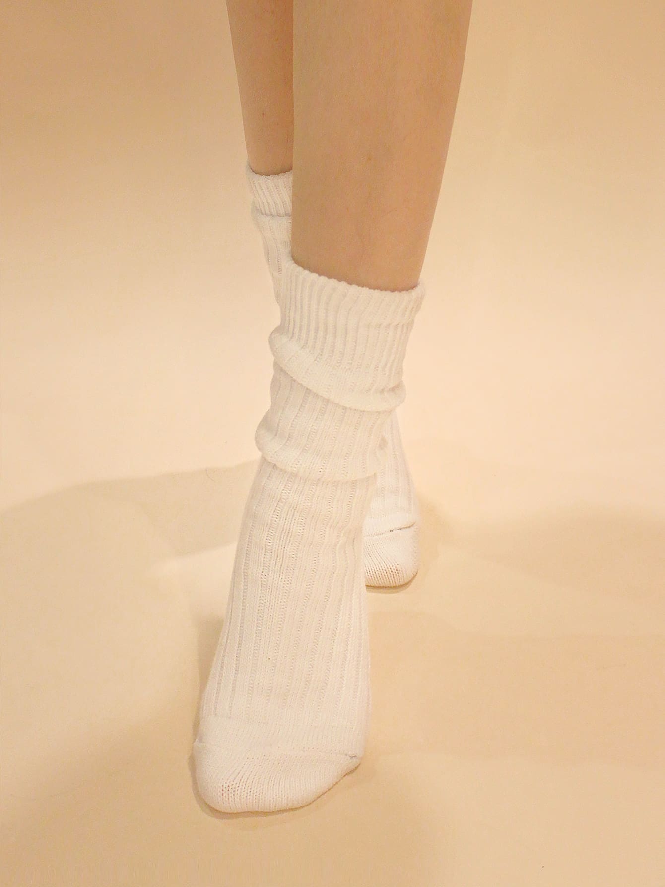 Chaussettes montantes unies