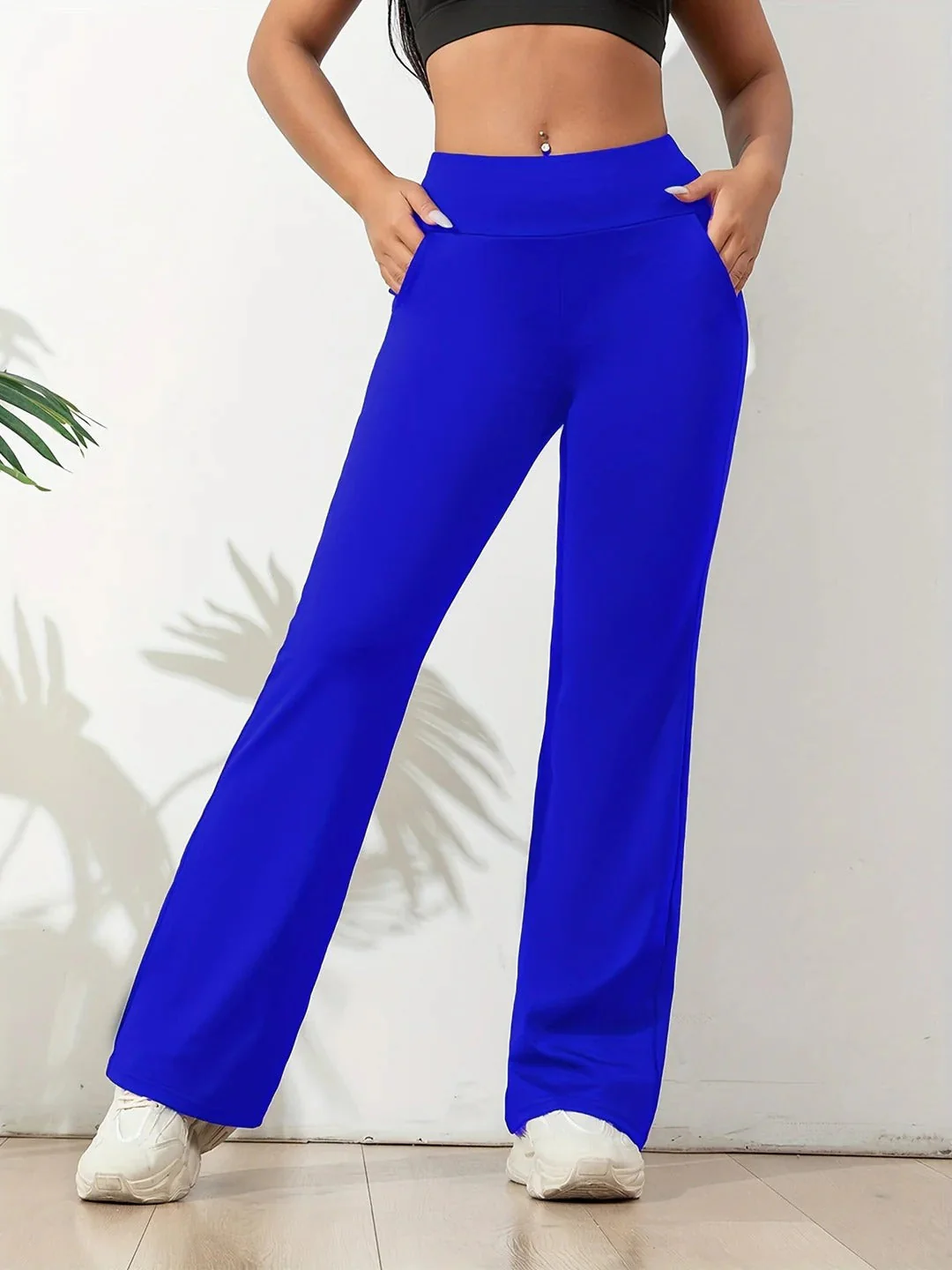 Lucia - Pantalon Évasé Taille Haute Décontracté