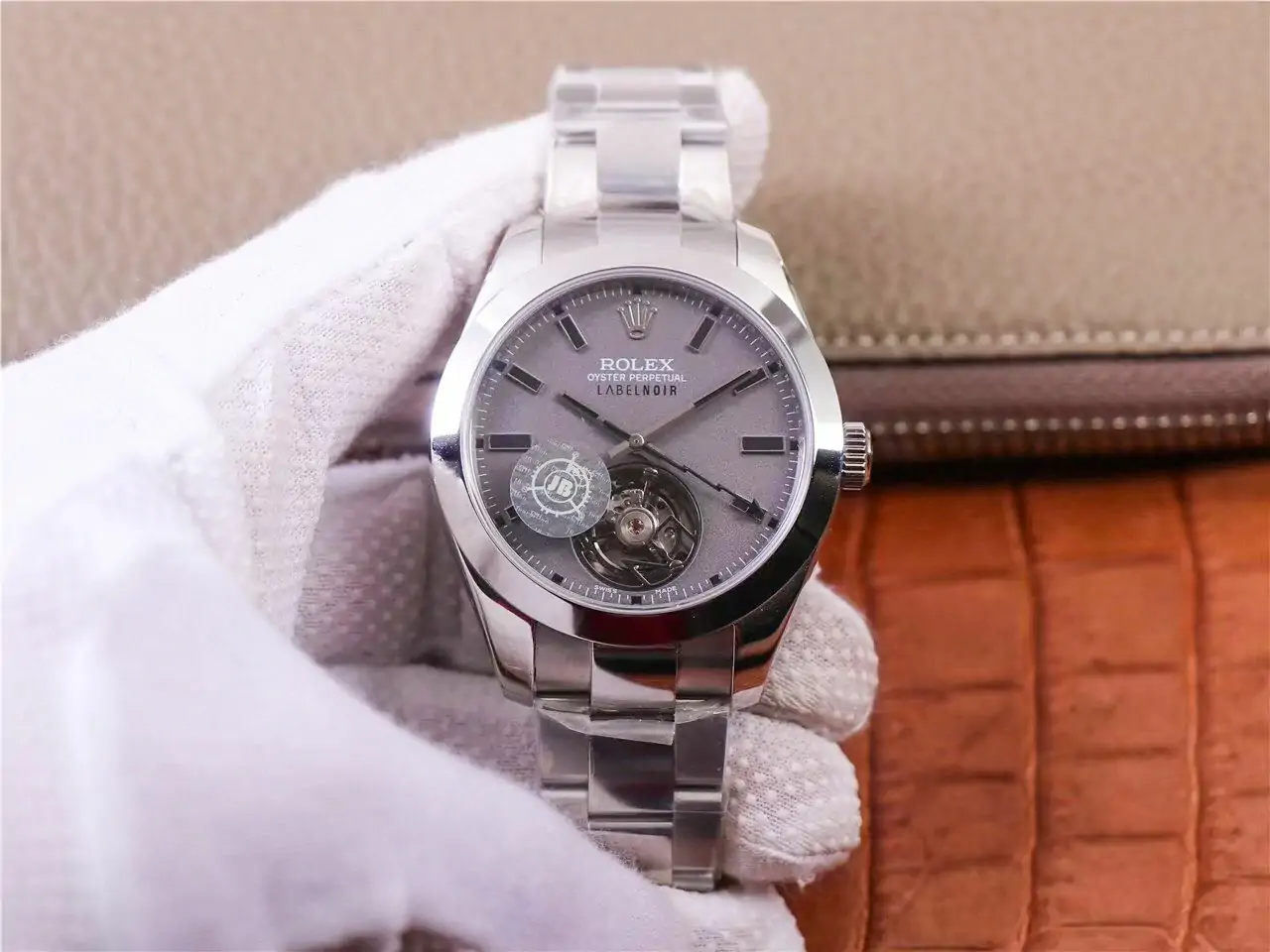 Rolex Milgauss Base 116400 Label Noir Design LNT01HS-001 JB Factory Silver Case Watch
