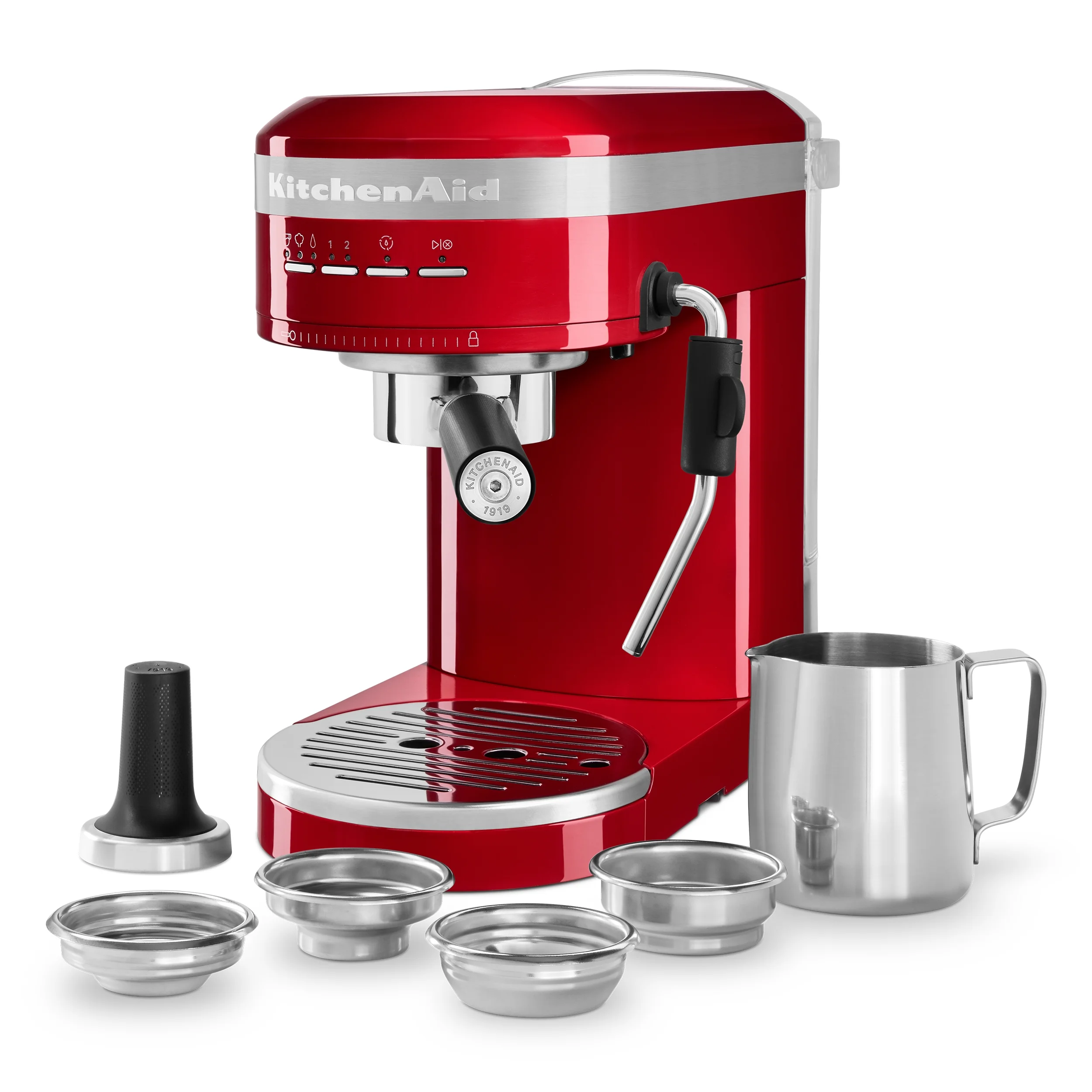 KitchenAid Metal Semi-Automatic Espresso Machine, Empire Red, KES6503(Empire Red) - Image 10